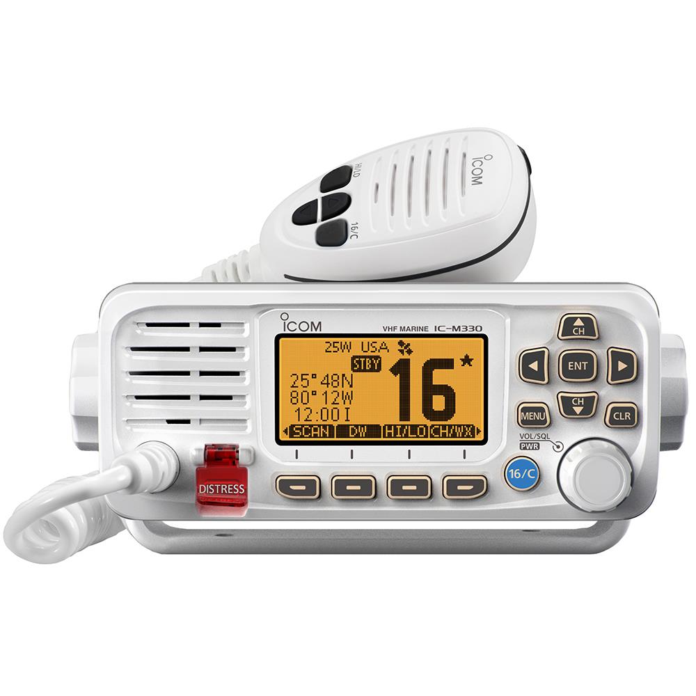  CW66627 Icom M330 41 Compact VHF Radio with GPS, White