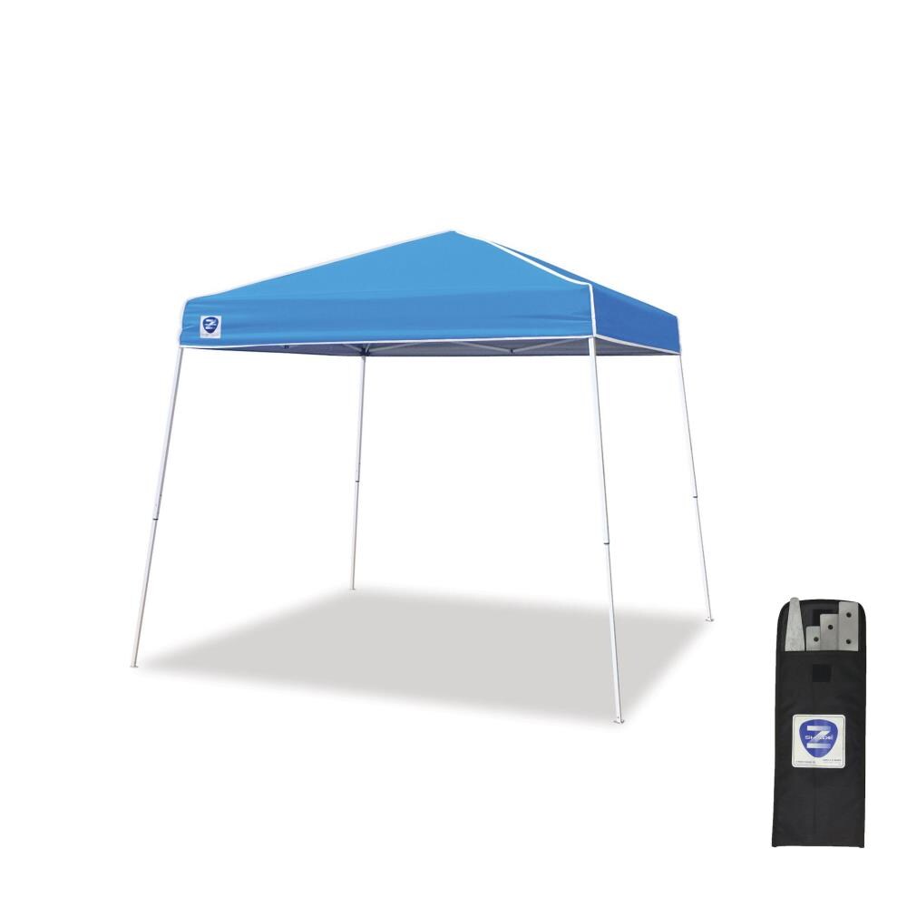 Z-shade 10-ft L Square Blue Pop-up Canopy In The Canopies Department At 