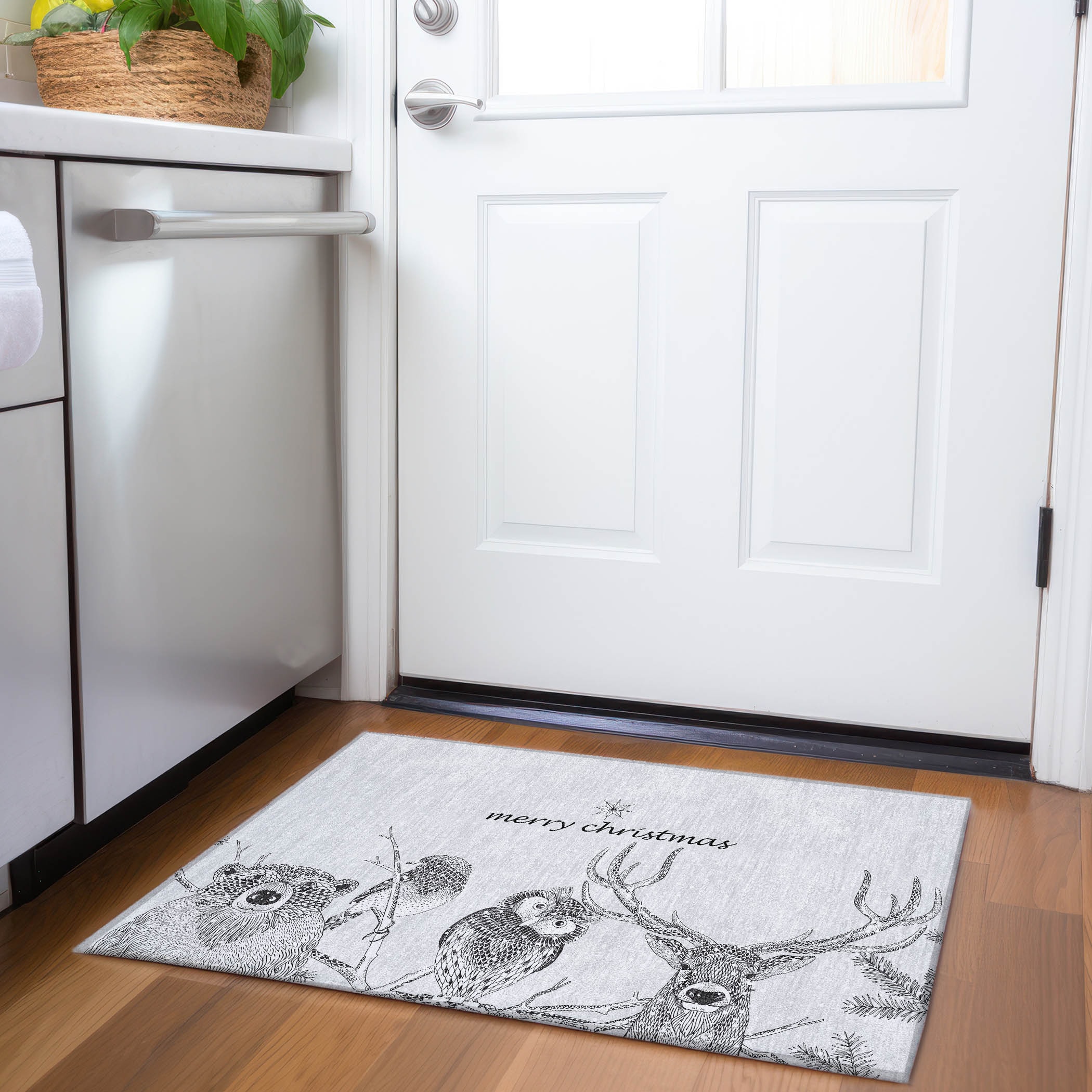 Addison Rugs AMF221GY20X30 Mayfield AMF221GY 2 x 3 (ft) Loomed Polyester Gray Rectangular Indoor Abstract Machine washable Area rug