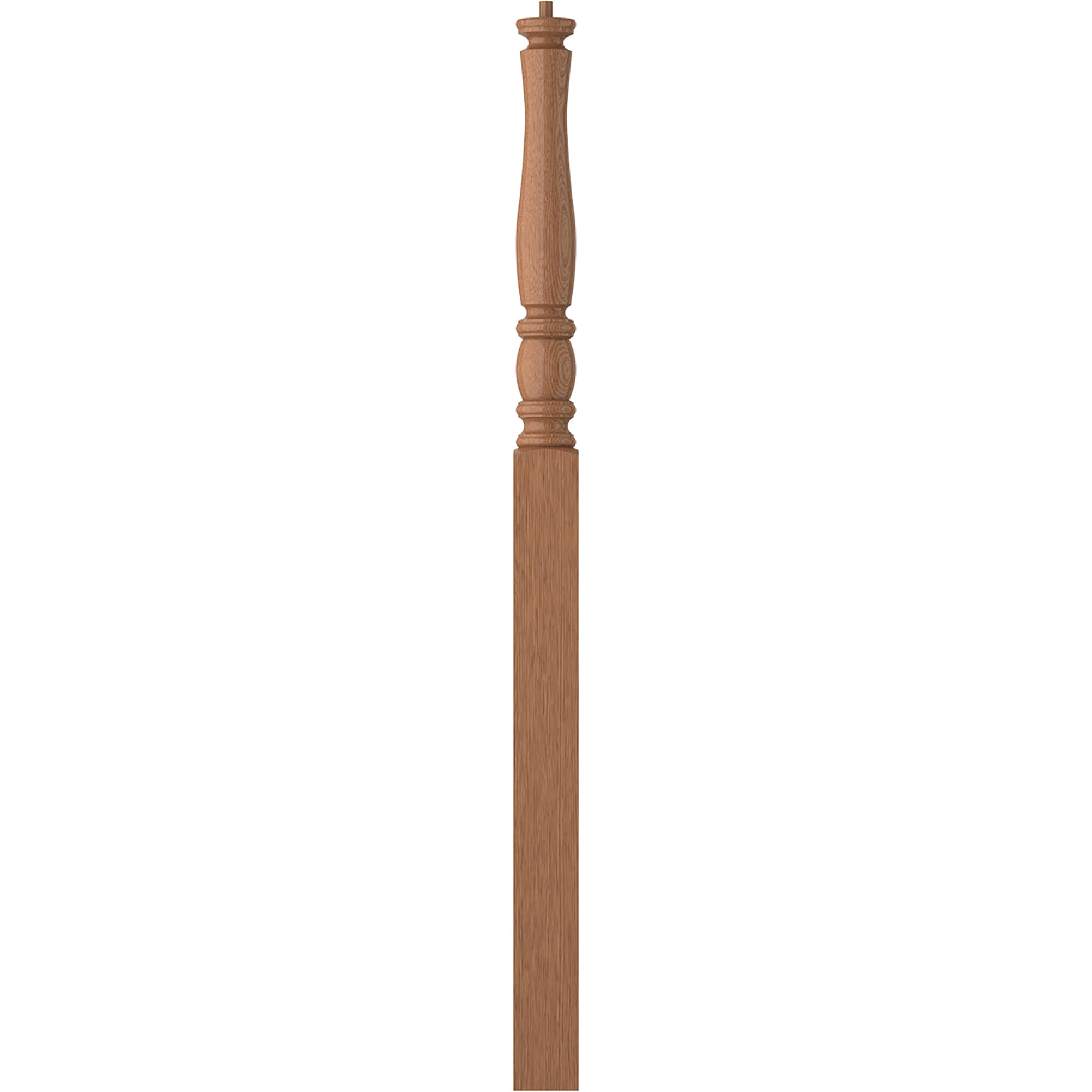 L.J. Smith Stair Systems LJP-3315-WO Briarcliffe 3.5-in x 58-in Unfinished White oak Intermediate Stair Newel Post