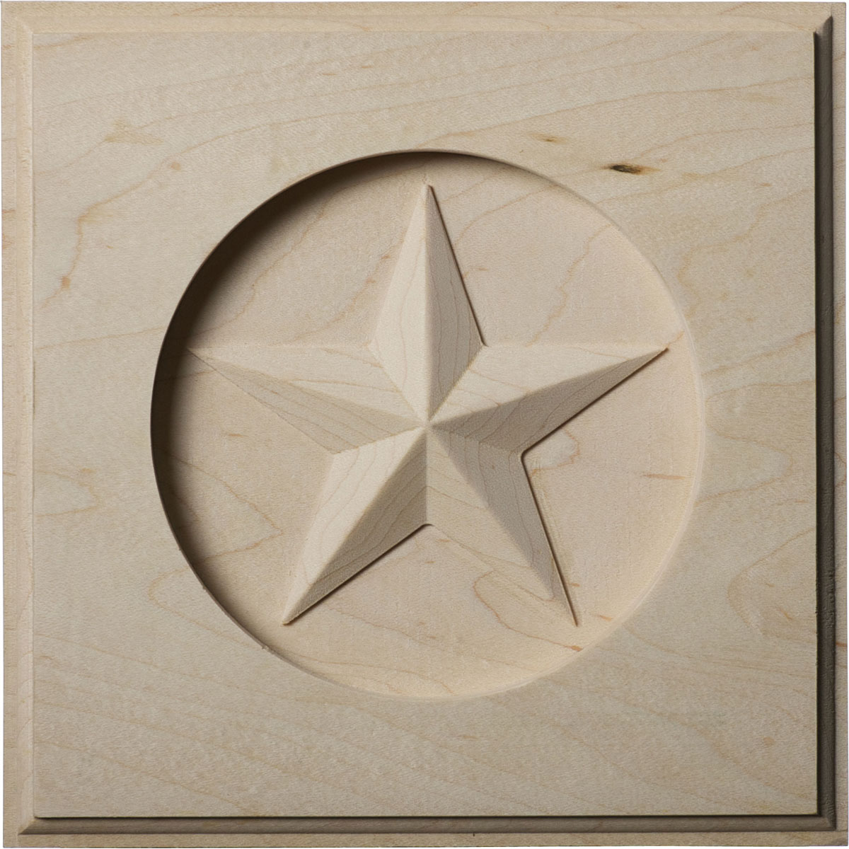 Ekena Millwork ROS06X06AUCH Austin Star 6-in x 6-in Square Unfinished Cherry Wood Rosette