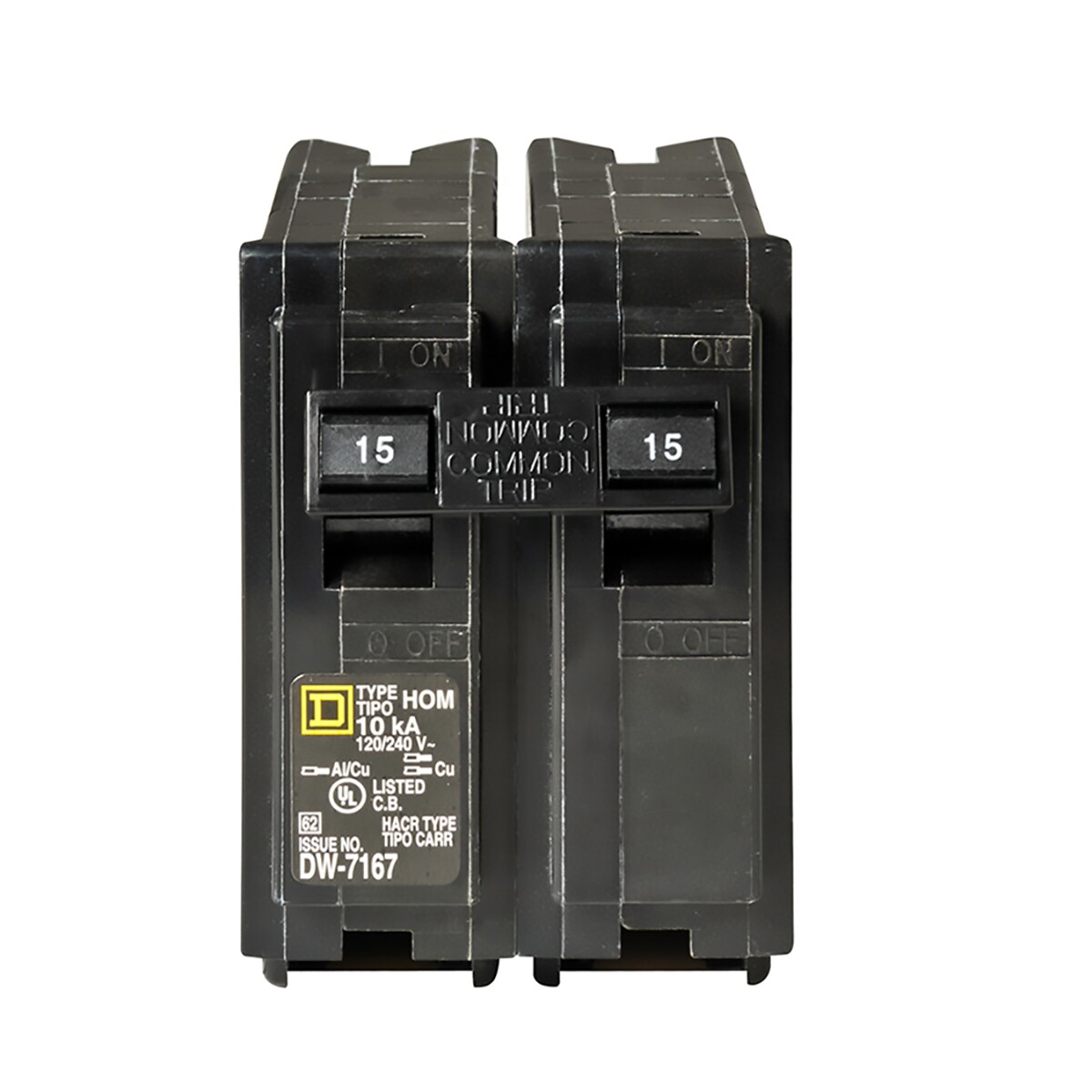 Square D Homeline 15-amp 2 -Pole Standard trip Circuit Breaker