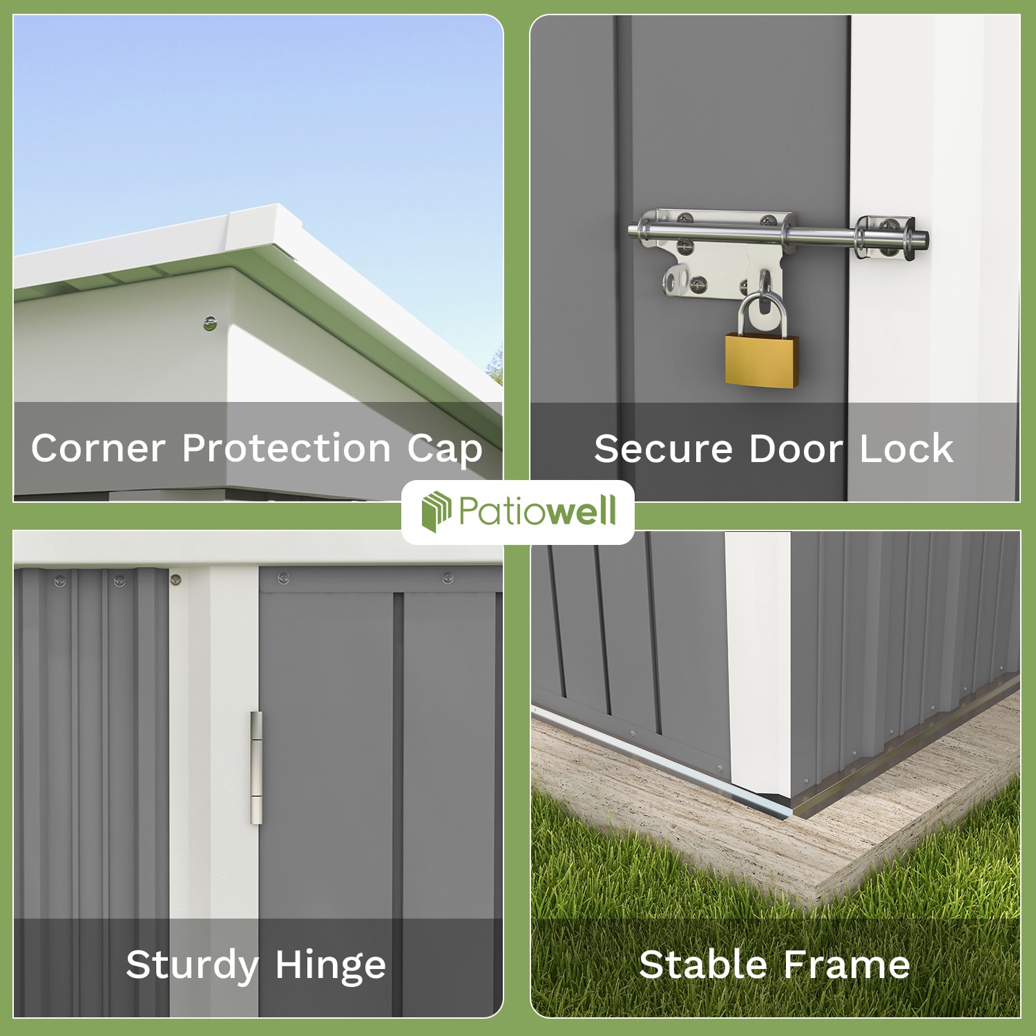 Patiowell WES-PS1053S0BN24 Metal-Storage-Buildings-Sheds - View #2