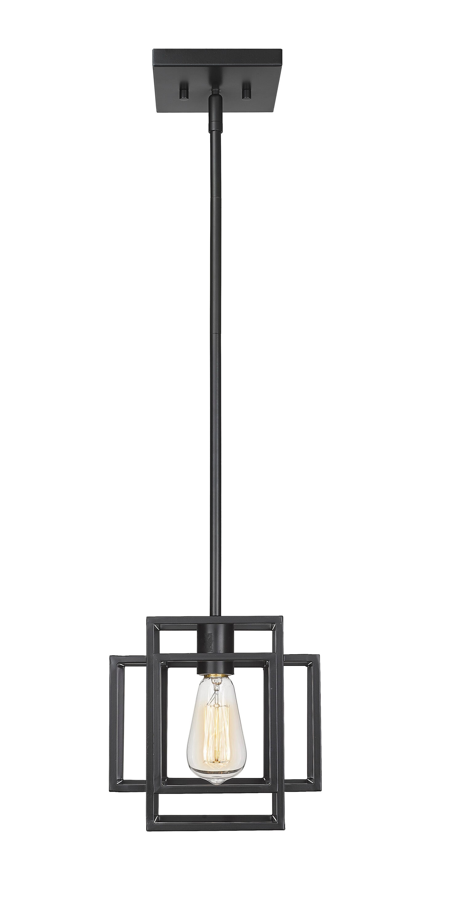 Titania Matte Black Mini Pendant Light - Indoor/Outdoor Contemporary Design