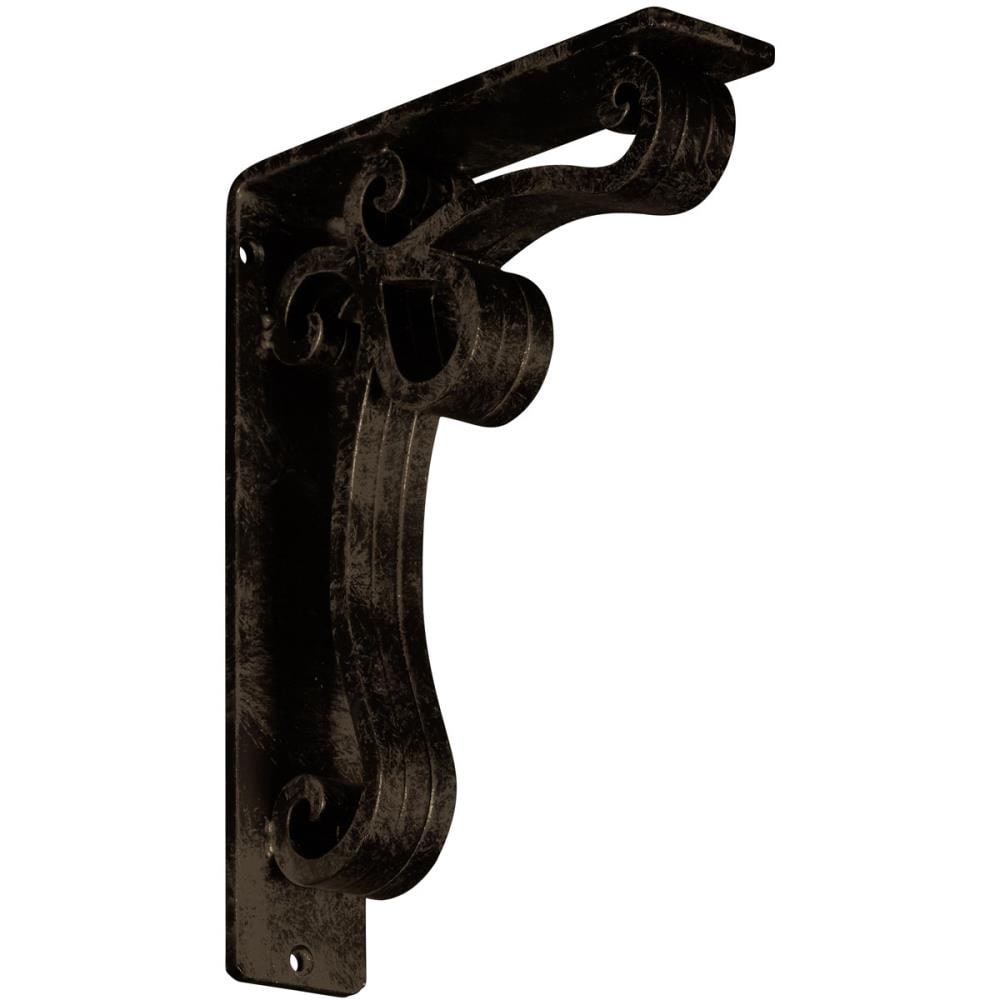 Ekena Millwork BKTM02X07X10TOLABS Orleans 7.5-in x 2-in x 10-in Antique brass Wrought iron Countertop support bracket