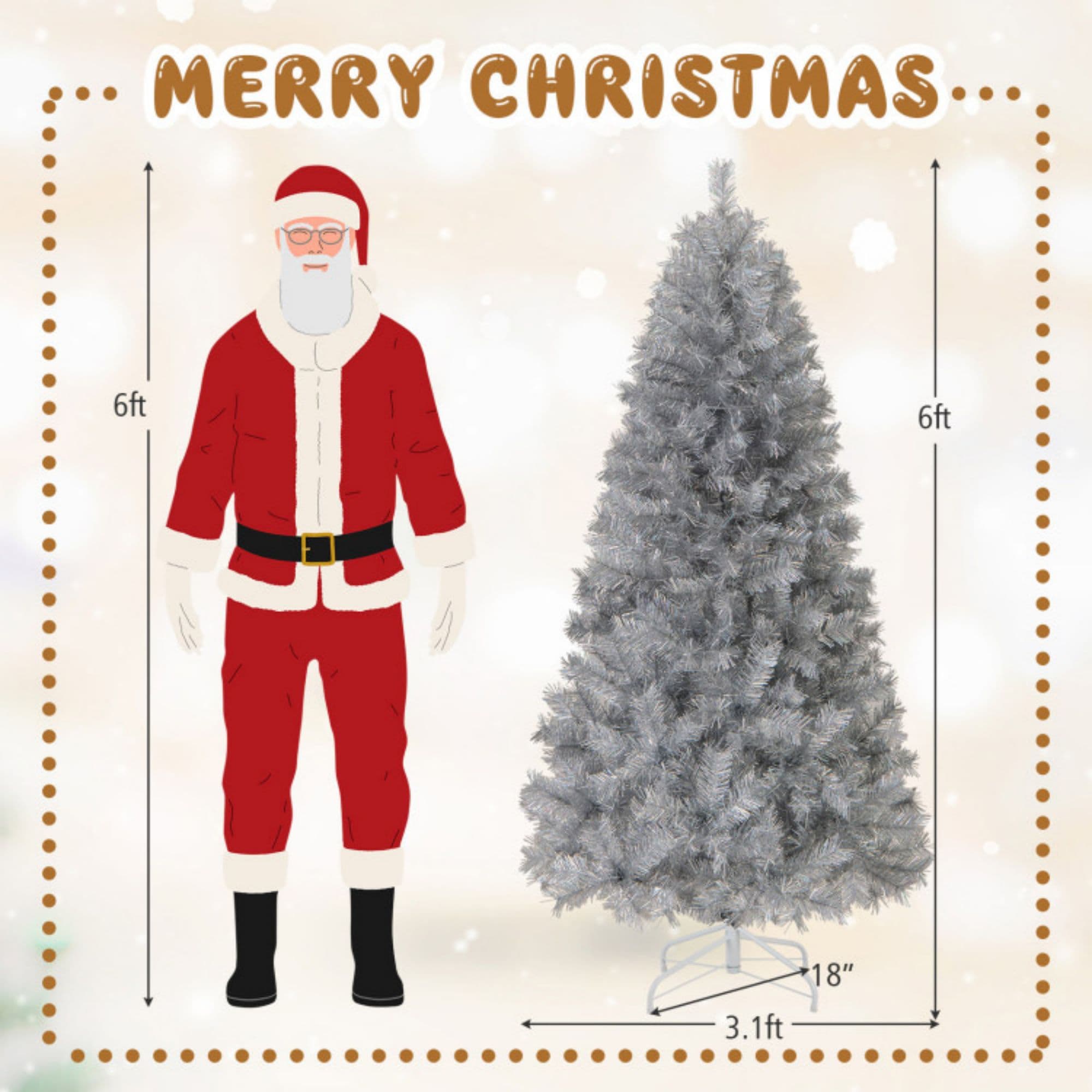 WELLFOR CR-K-M0739WH Artificial-Christmas-Trees - View #2