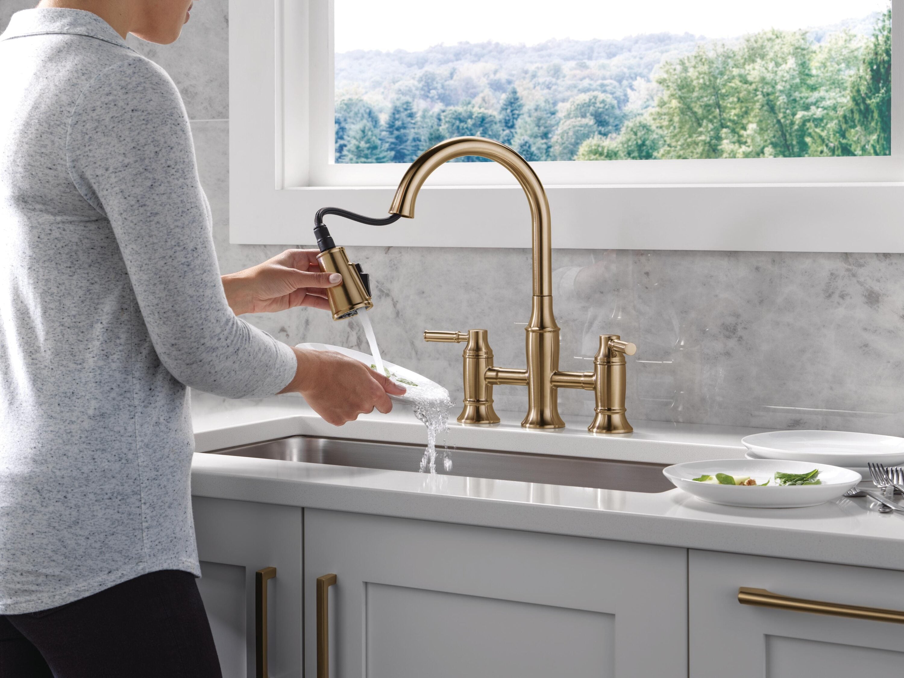 Delta 2384L-CZ-PR-DST Kitchen-Faucets - View #13