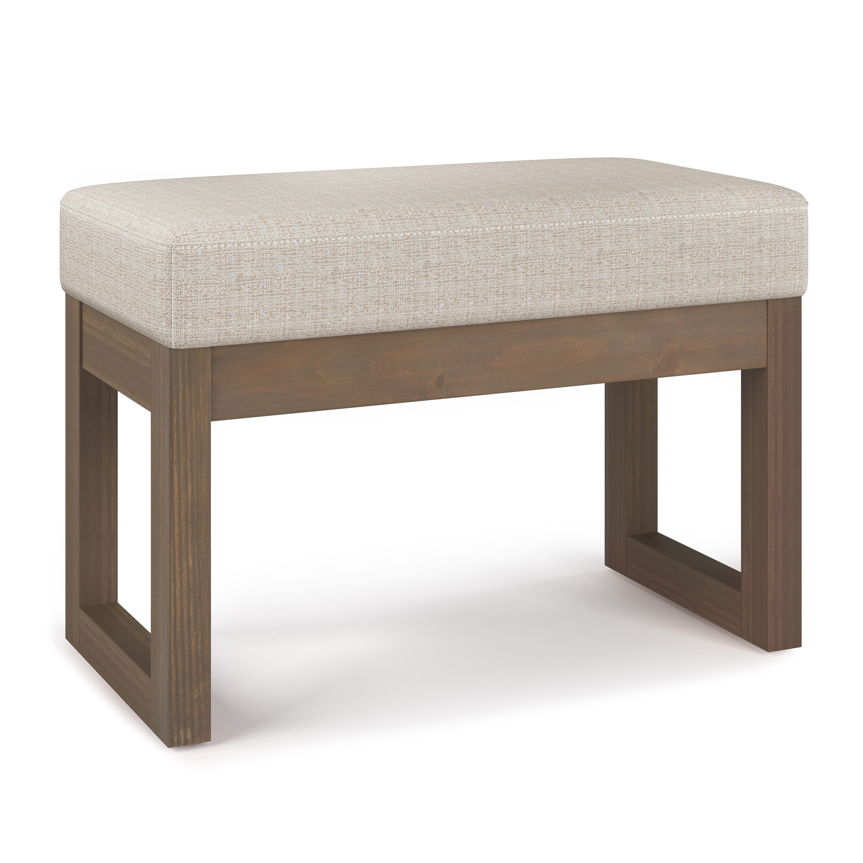 Simpli Home AXCOT-252S-PLT Milltown Modern Platinum Storage Ottoman