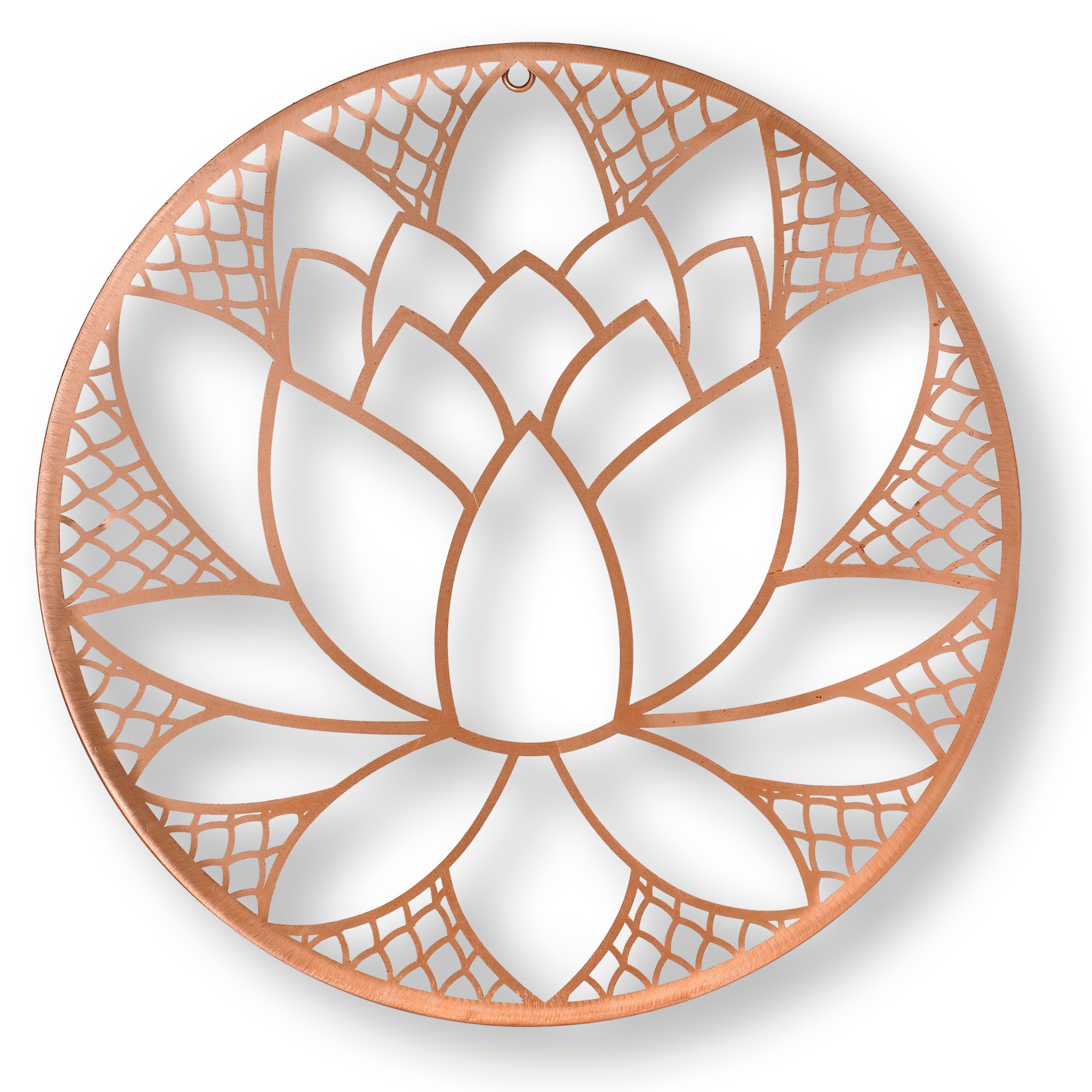 Graham & Brown 104035 16-Inches W x 16-Inches H Metal Lotus Blossom Botanical Wall sculpture