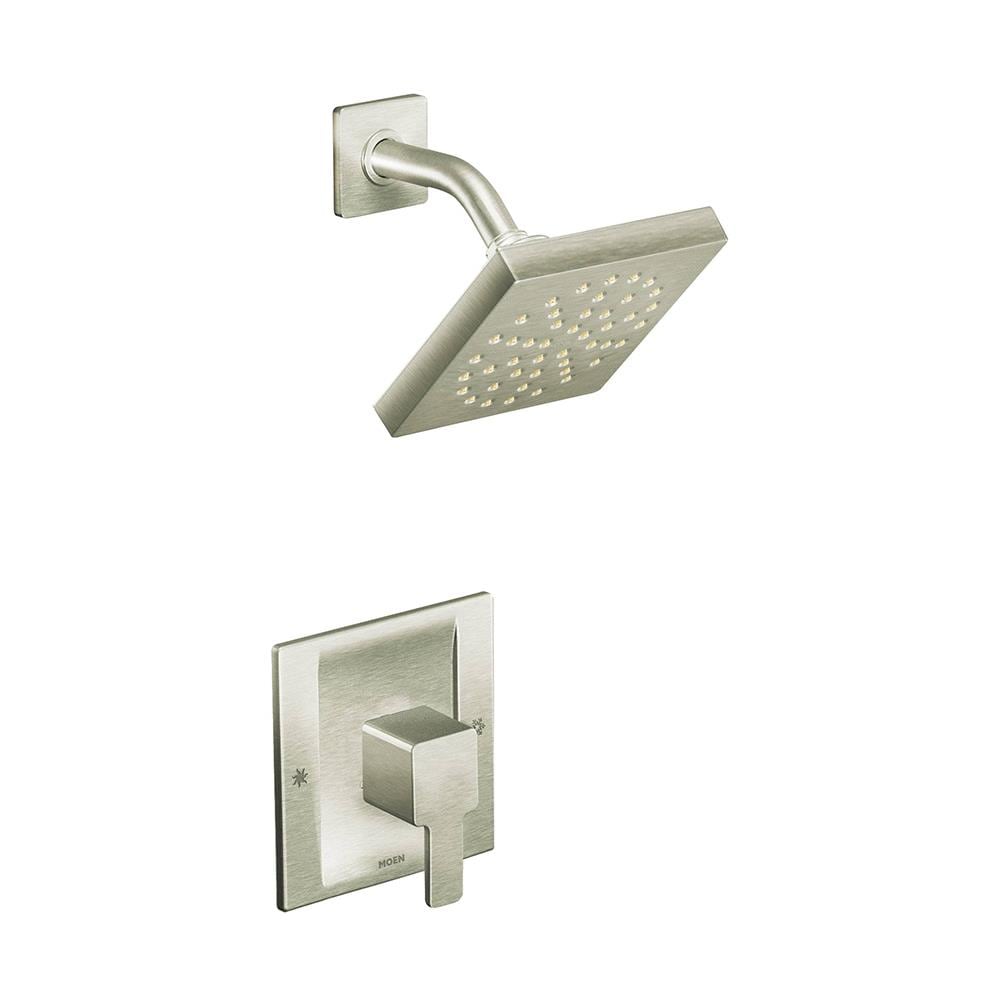 Moen TS2712EPBN 90 Degree Brushed nickel 1-handle Single function 6.4375-Inches Round Shower Faucet