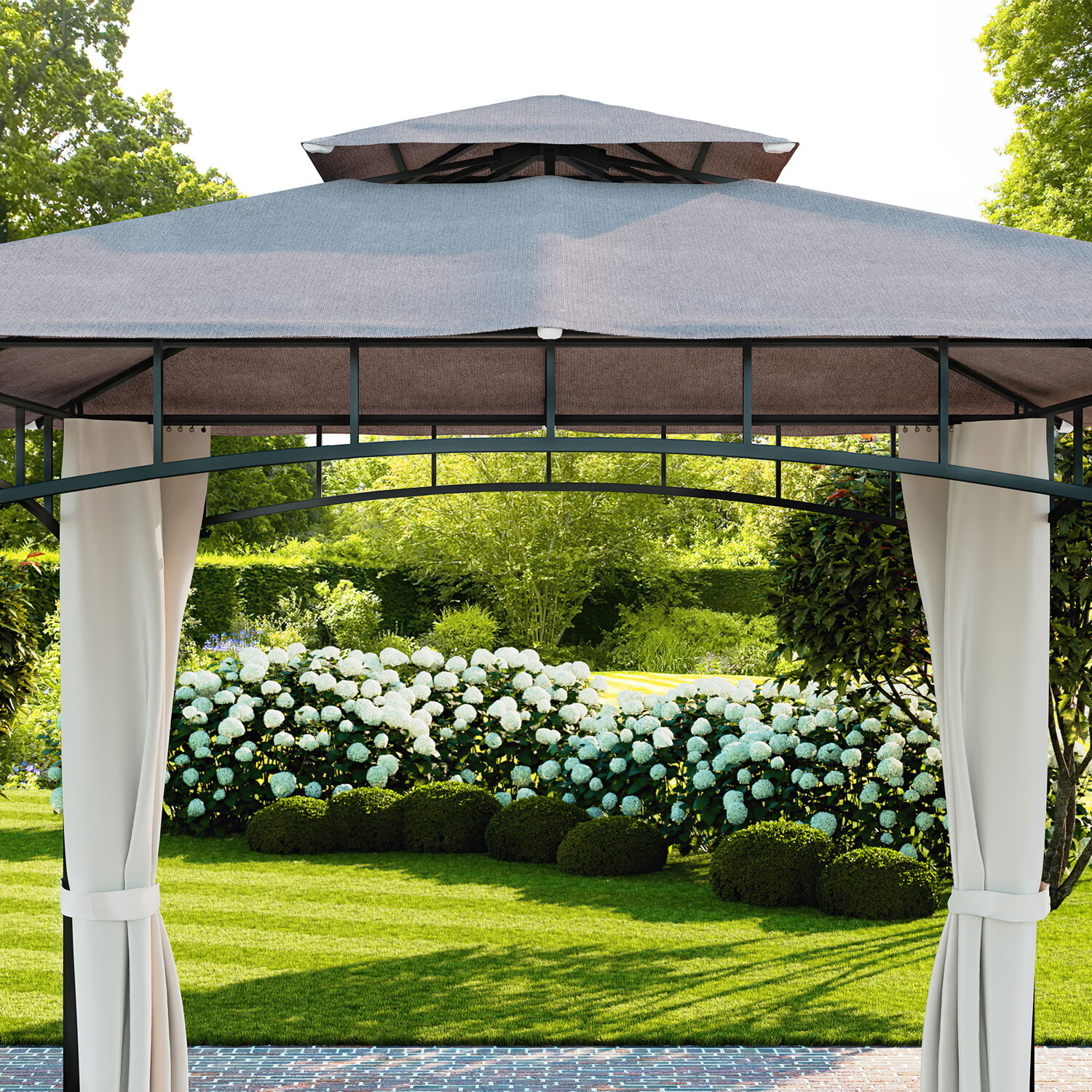 Hanover ORIANGAZ-TAN Wood-Resin-Gazebos - View #8