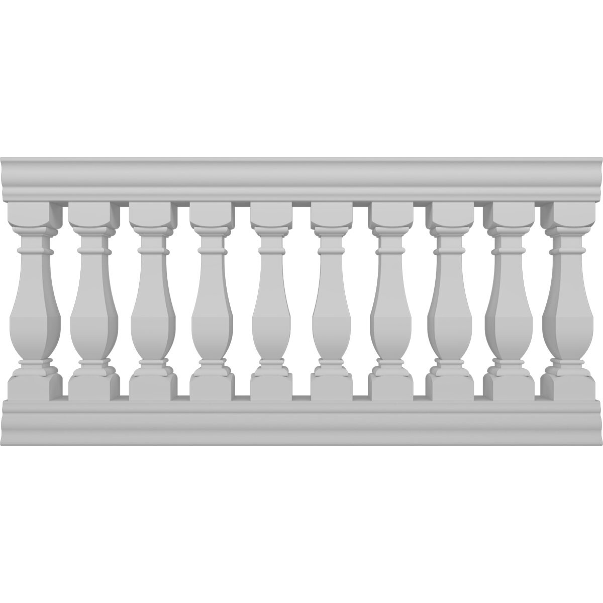 Ekena Millwork BALK38X072ACG FiberThane 6-Feet x 38-Inches Arcadian Fiberglass Deck Rail Kit
