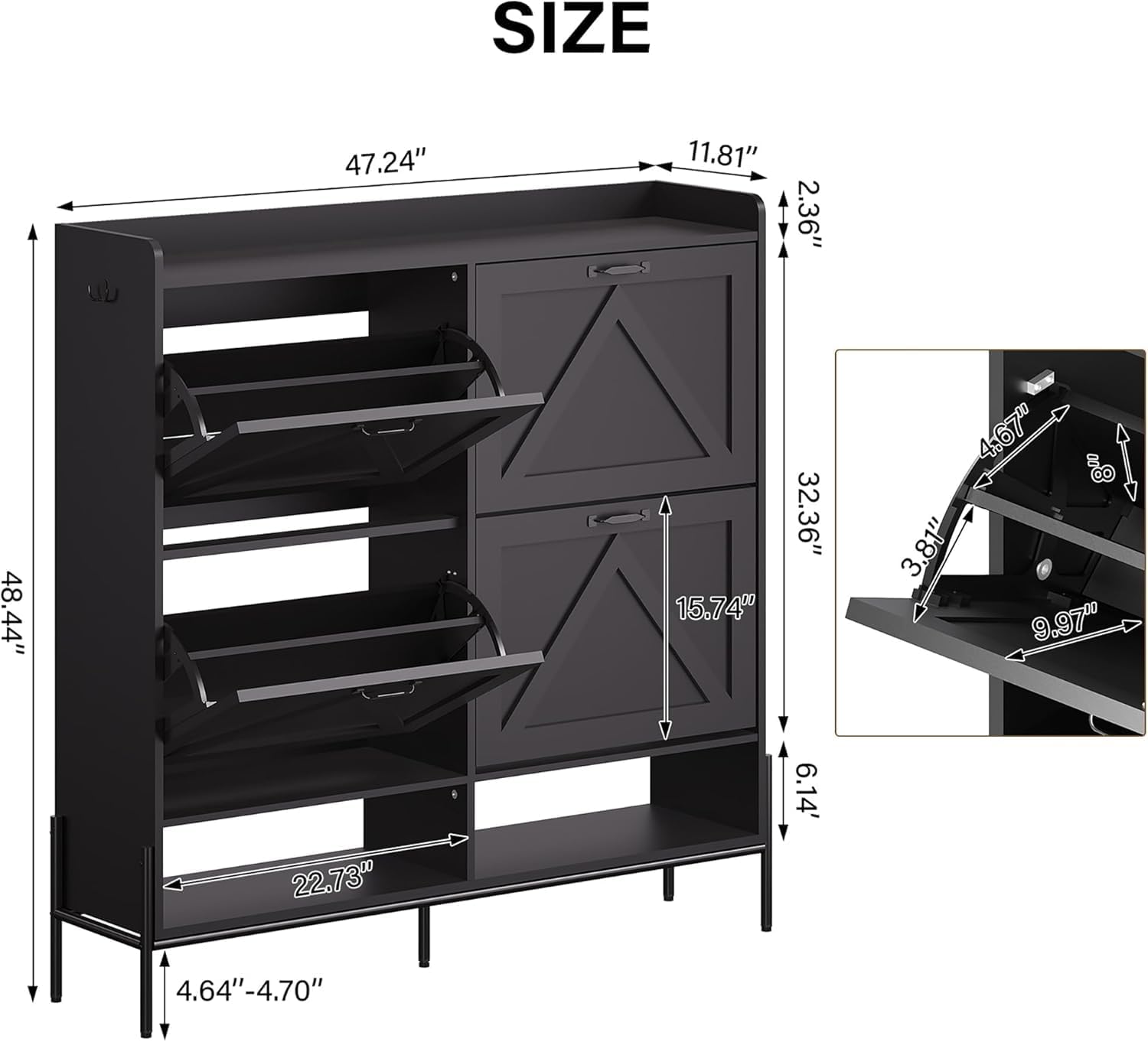 Qeetex DHZ-PHO-150ZAJIY Shoe-Racks - View #2
