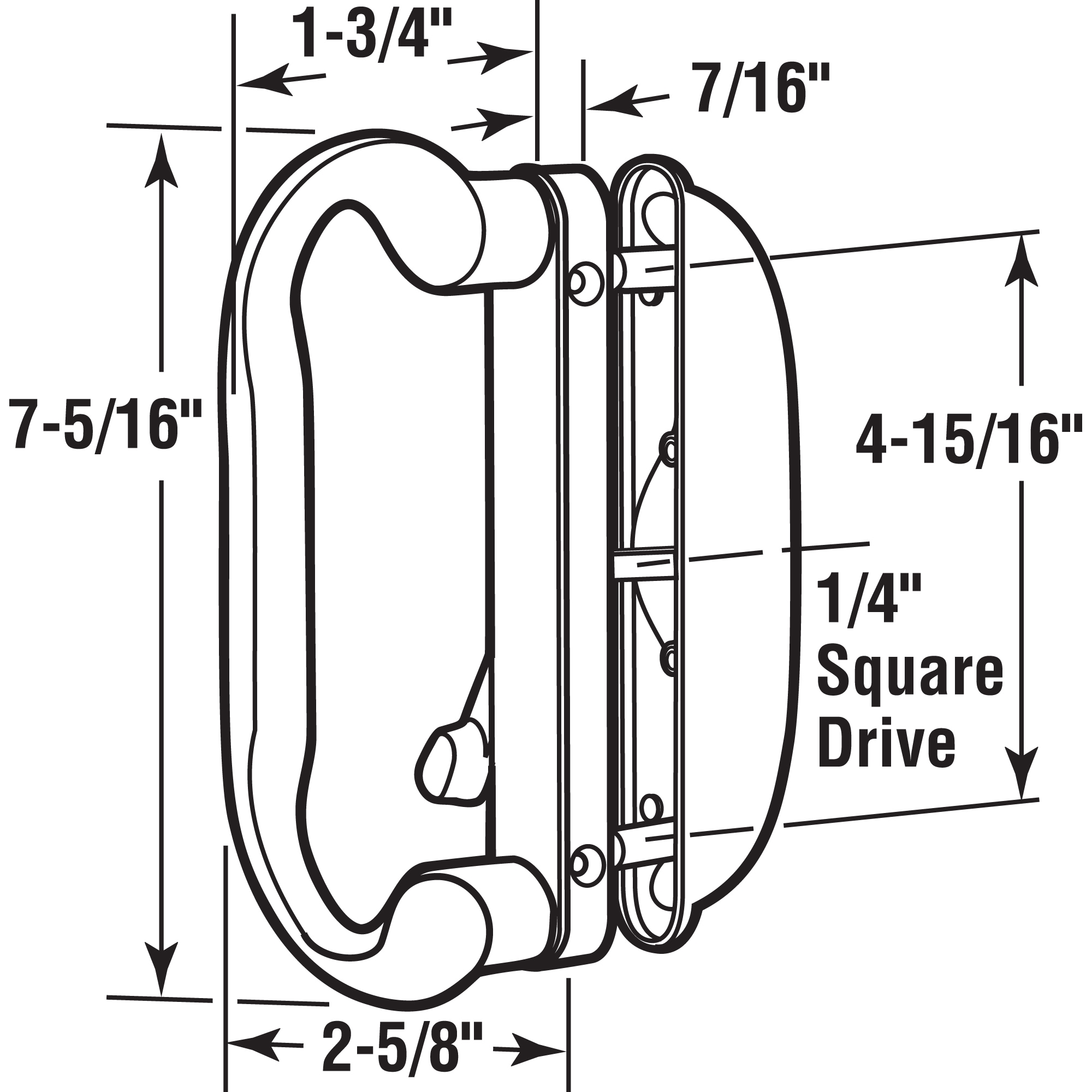 Prime-Line C 1277 Sliding-Patio-Door-Handles - View #2