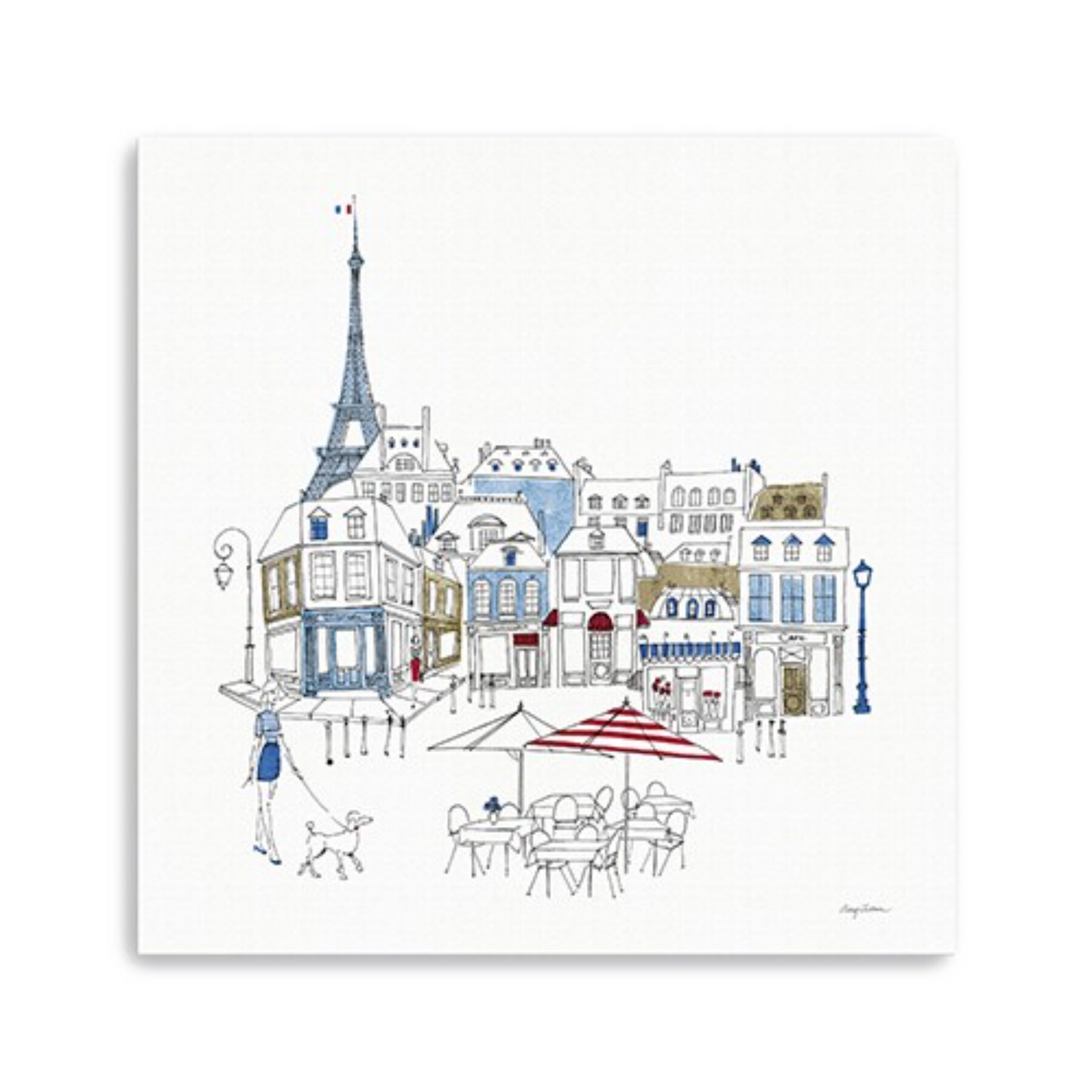 HomeRoots 4000399044 Wall Art Avery Tillmon 40-in H x 40-in W Cityscape Canvas Limited Edition Print