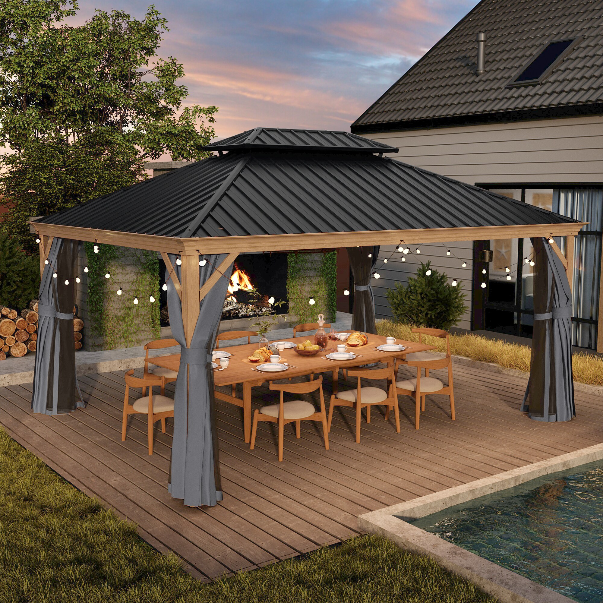  CP-ZPTPSR1216-H-WL2 Wood-Resin-Gazebos - View #7