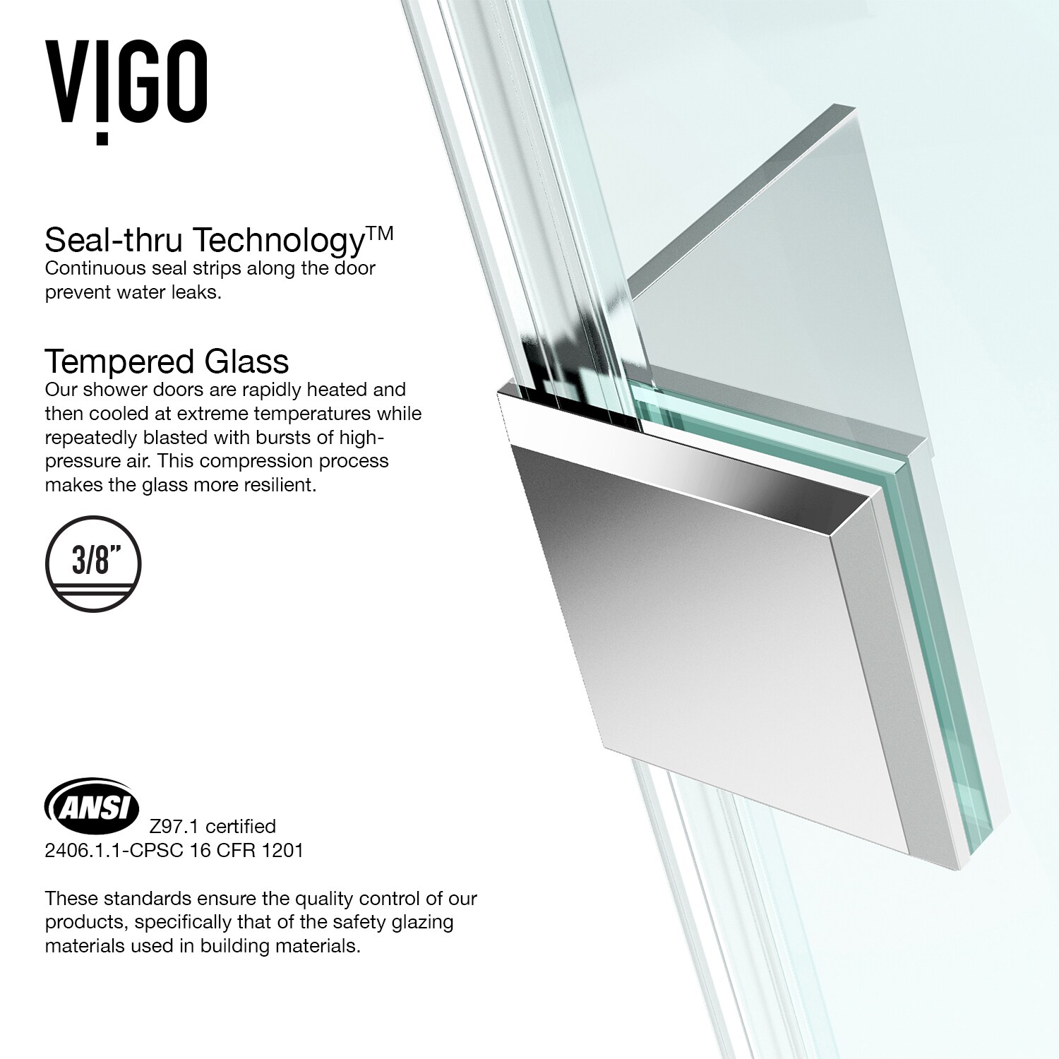 VIGO VG6062CHCL40WS Alcove-Shower-Kit - View #7