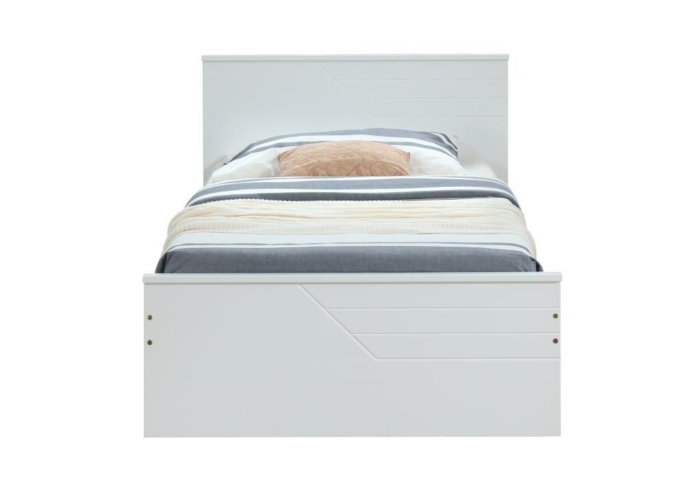 Geef rechten Fietstaxi minimum ACME FURNITURE Ragna White Twin Contemporary Panel Bed in the Beds  department at Lowes.com