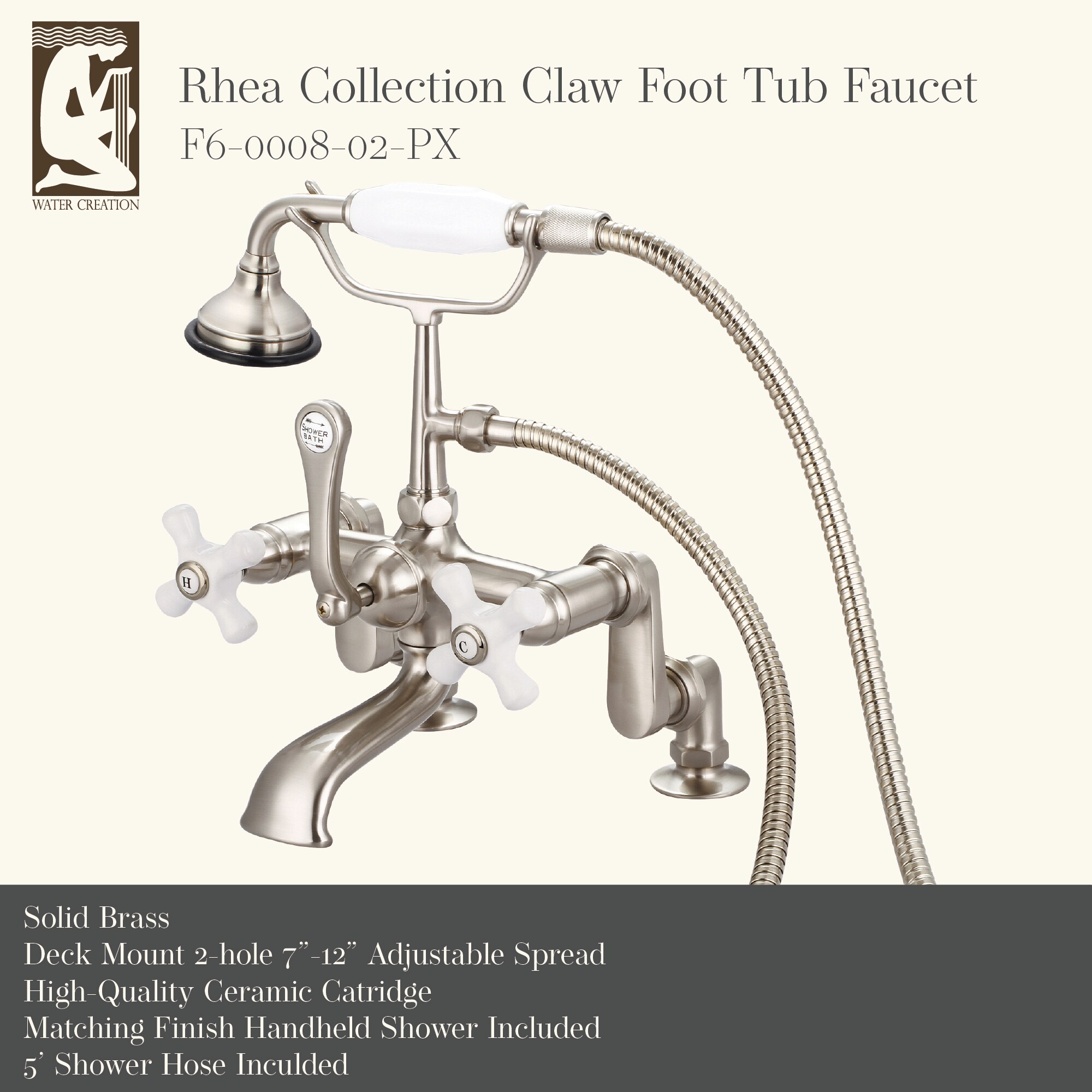 Water Creation F6-0008-02-PX Roman-Tub-Faucets - View #3