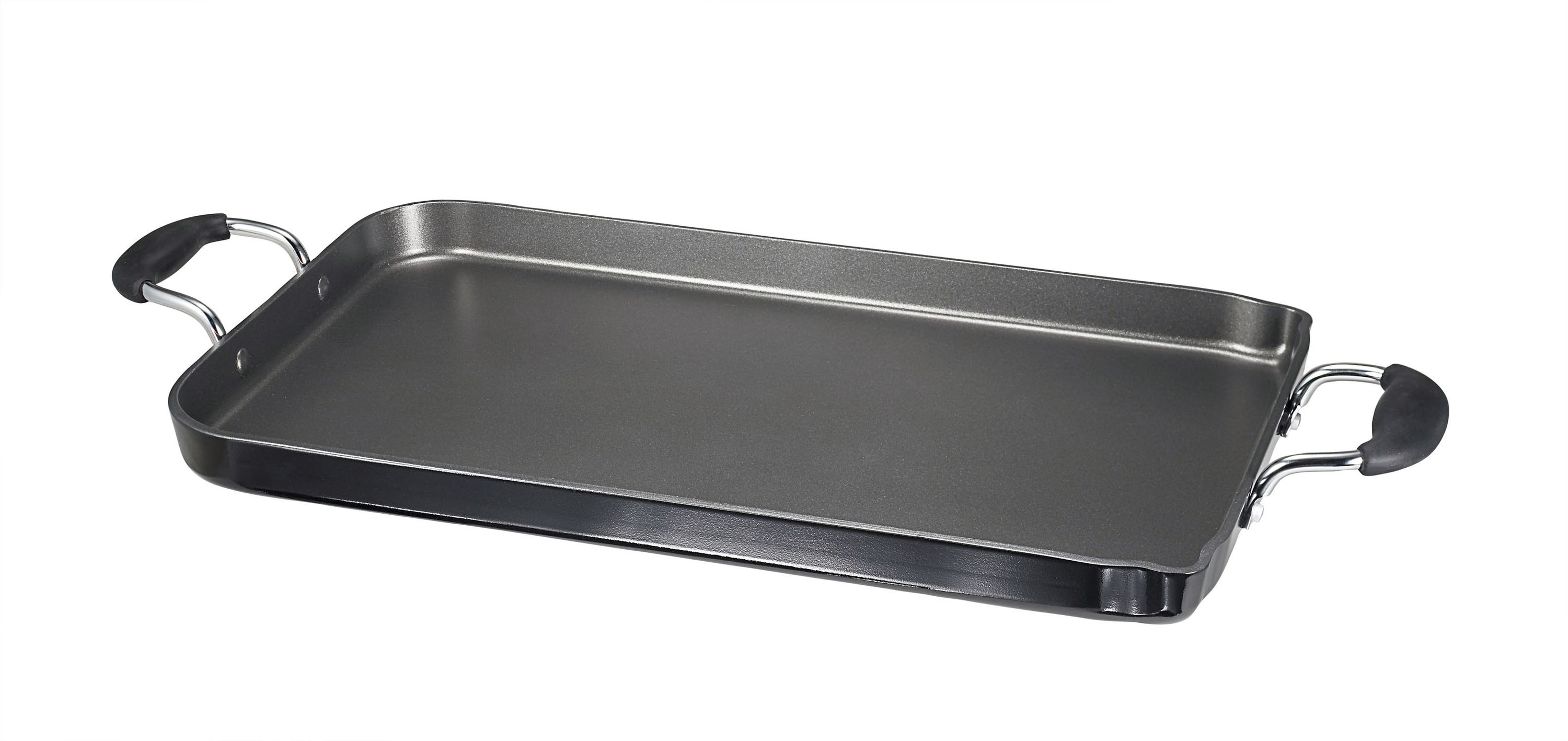 T-fal Initiatives Nonstick Griddle 10.25 Inch Oven Safe 350F Pots and Pans,  Dishwasher Safe Black