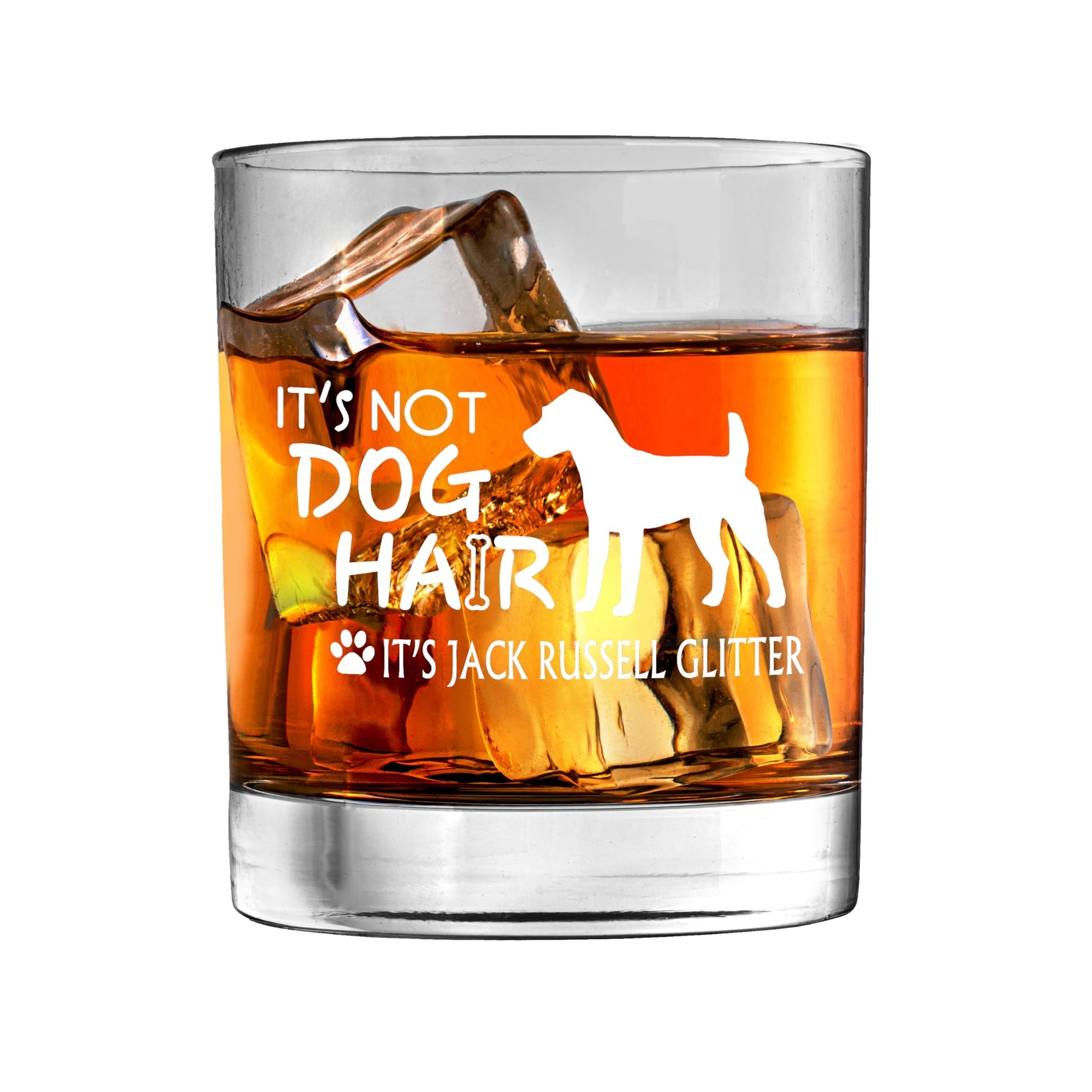 Aoibox  10 oz Jack Russell Terrier Themed Printed Whiskey Rocks Glass for Dog Lovers Bourbon Scotch Tumbler