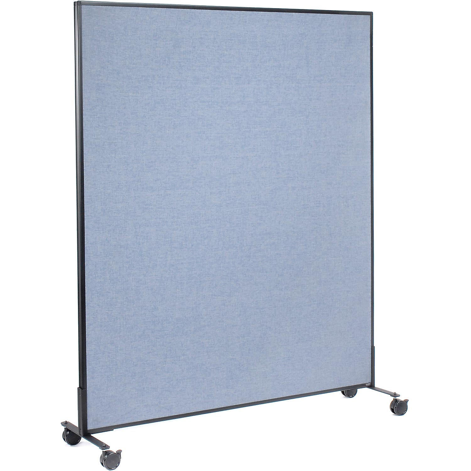 Global Industrial 695790MBL 60-14-inW x 99-inH Mobile Office Partition Panel Blue