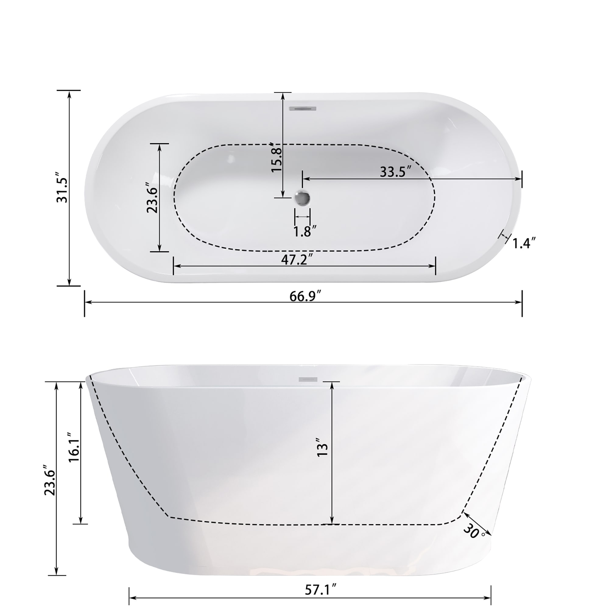 CASAINC TC-BT2013 bathtubs - View #12