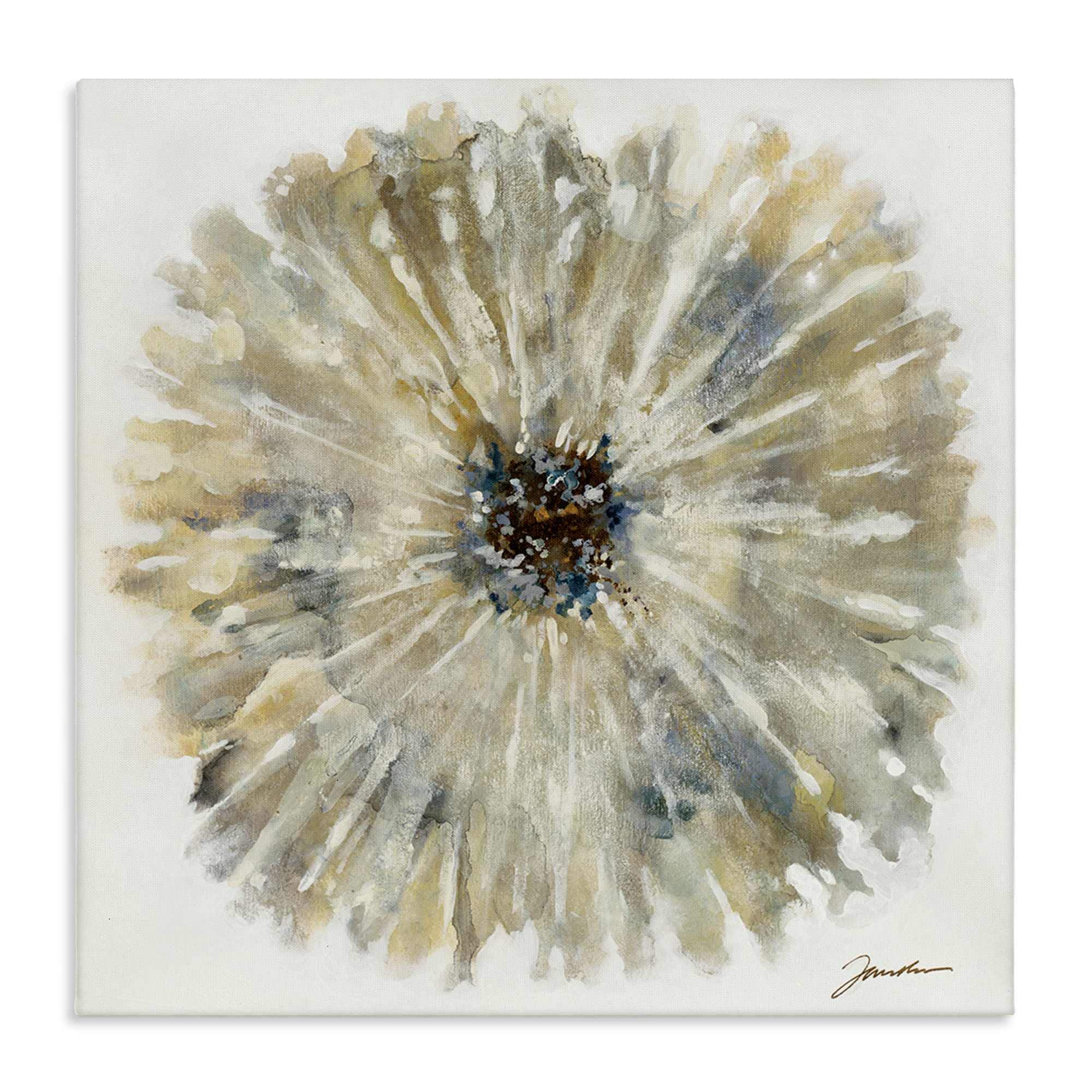 Stupell Industries BS-623-CN-24X24 Neutral Rustic Abstract Flower Canvas Wall Art By Liz Jardine 24 x 24