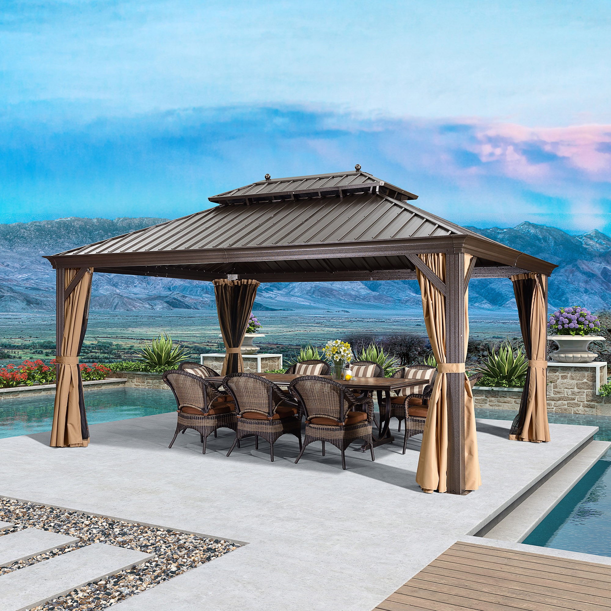 PURPLE LEAF LSMHS1216 Wood-Resin-Gazebos - View #4