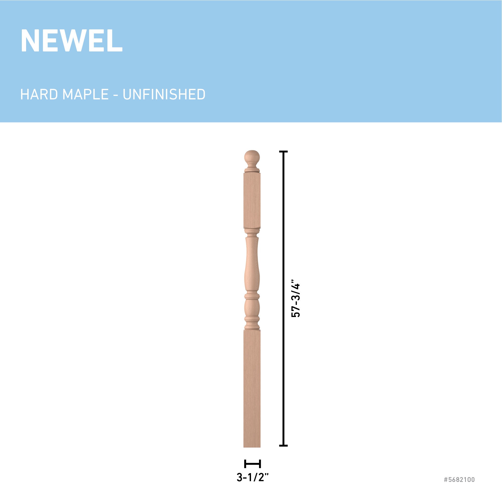 L.J. Smith Stair Systems LJP-3345BT-HM Interior-Stairpart-Newel-Posts - View #3