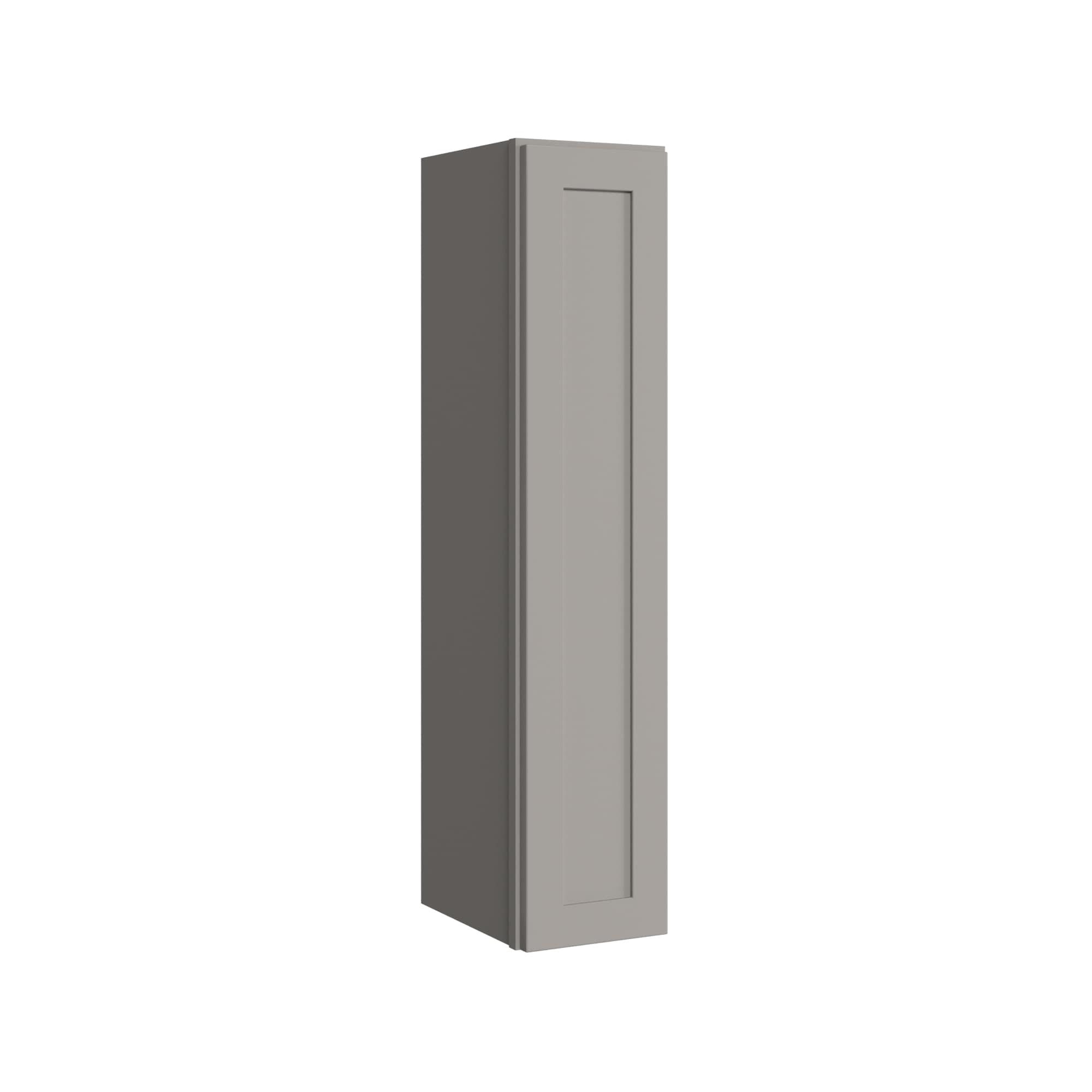 KraftMaid Momentum W942RG81 Deveron 9-in W x 42-in H x 12-in D Pebble Grey Wall Fully assembled Plywood Cabinet (Recessed Panel Shaker)