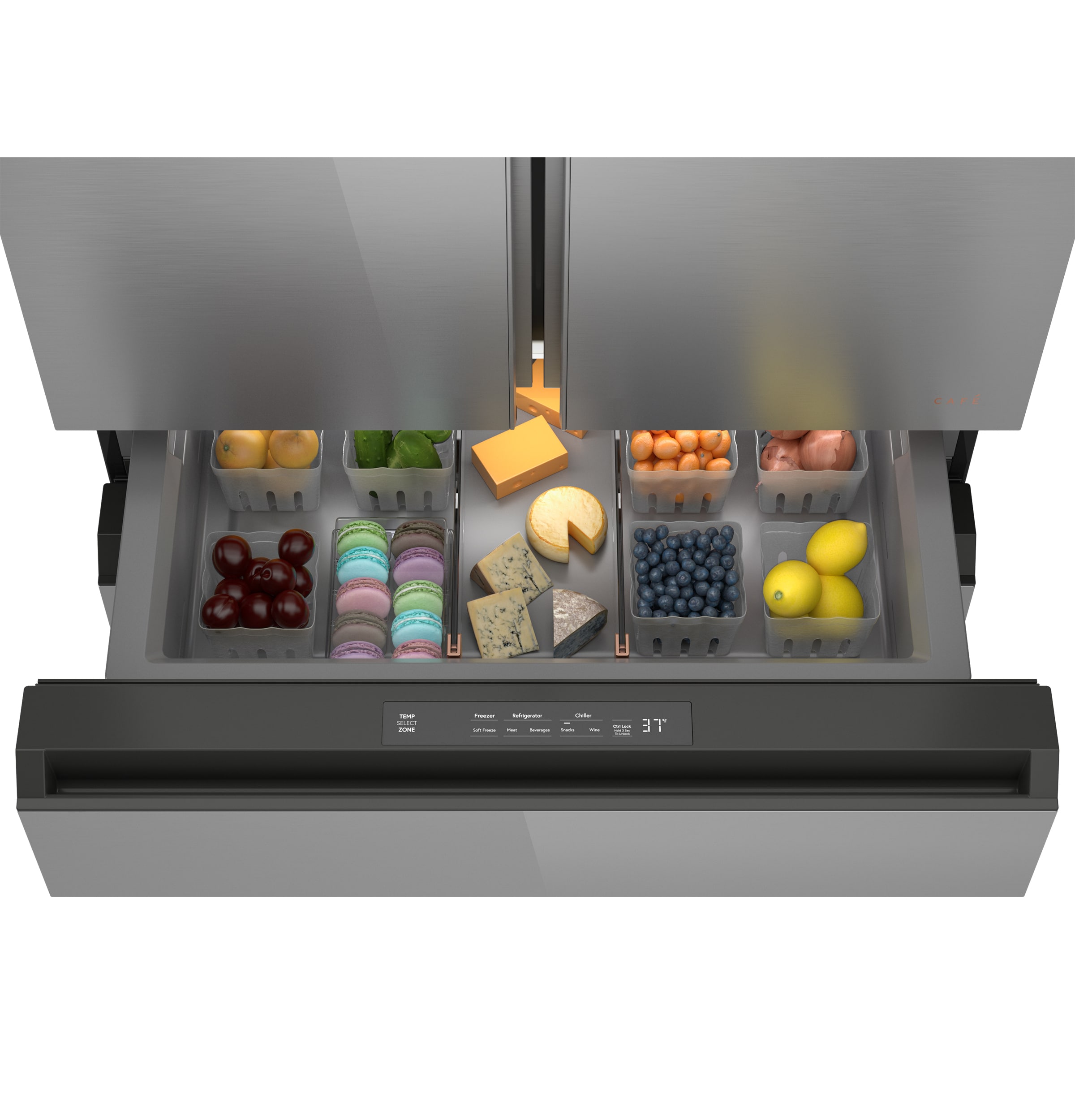 Cafe CGE29DM5TS5 French-Door-Refrigerators - View #5