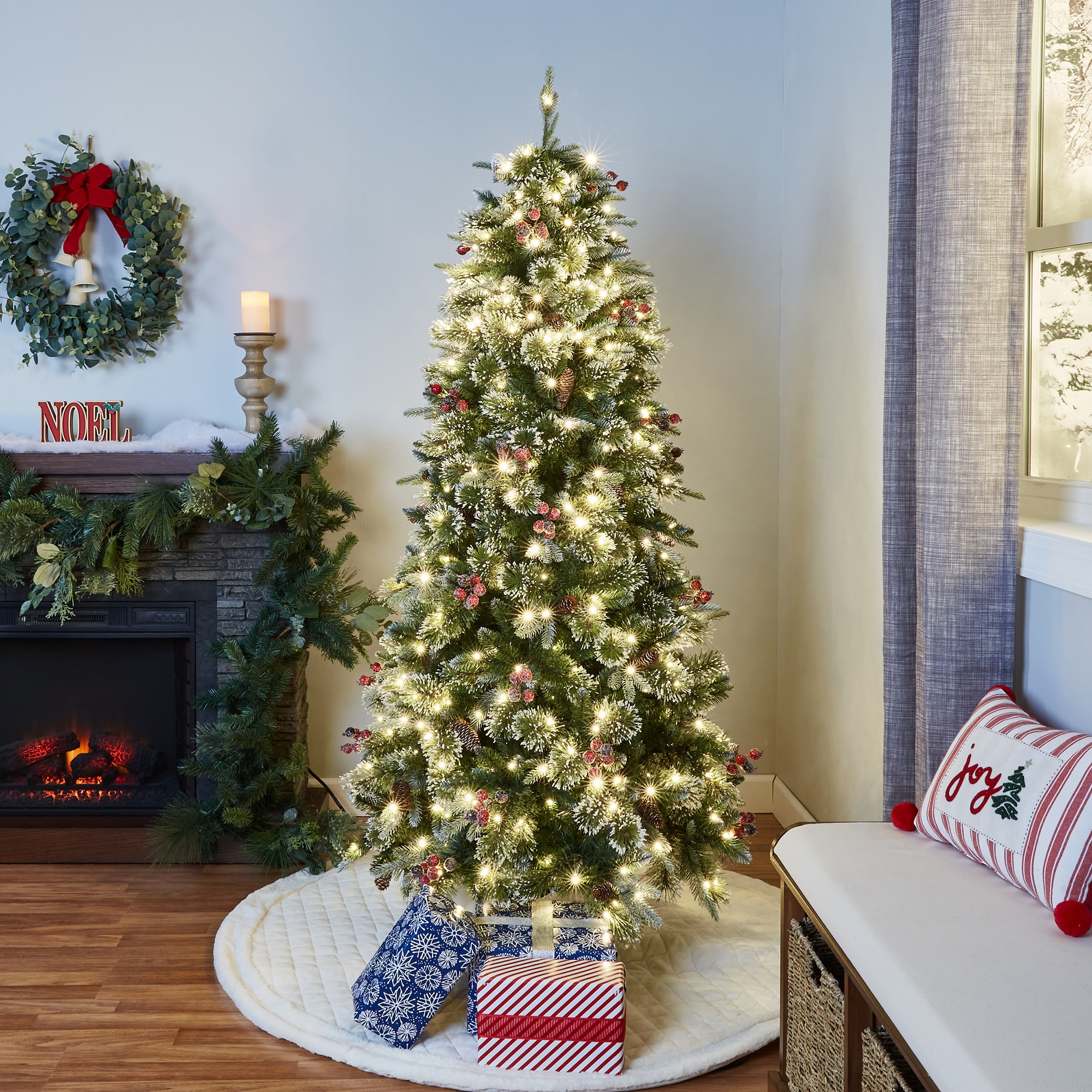 Balsam Hill Silverado Slim 9-Foot Pre-Lit Artificial Tree in Green