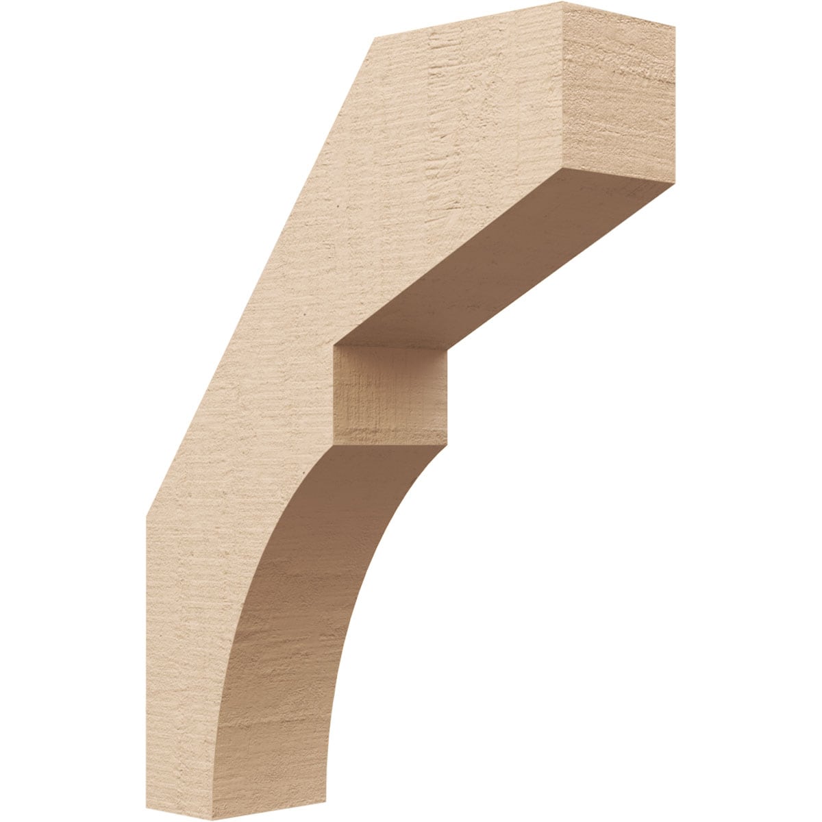Ekena Millwork BRCUR05X18X24MONRCPR 5-in x 24-in x 18-in Primed Urethane Monterey Rough Cedar TimberThane Knee Brace