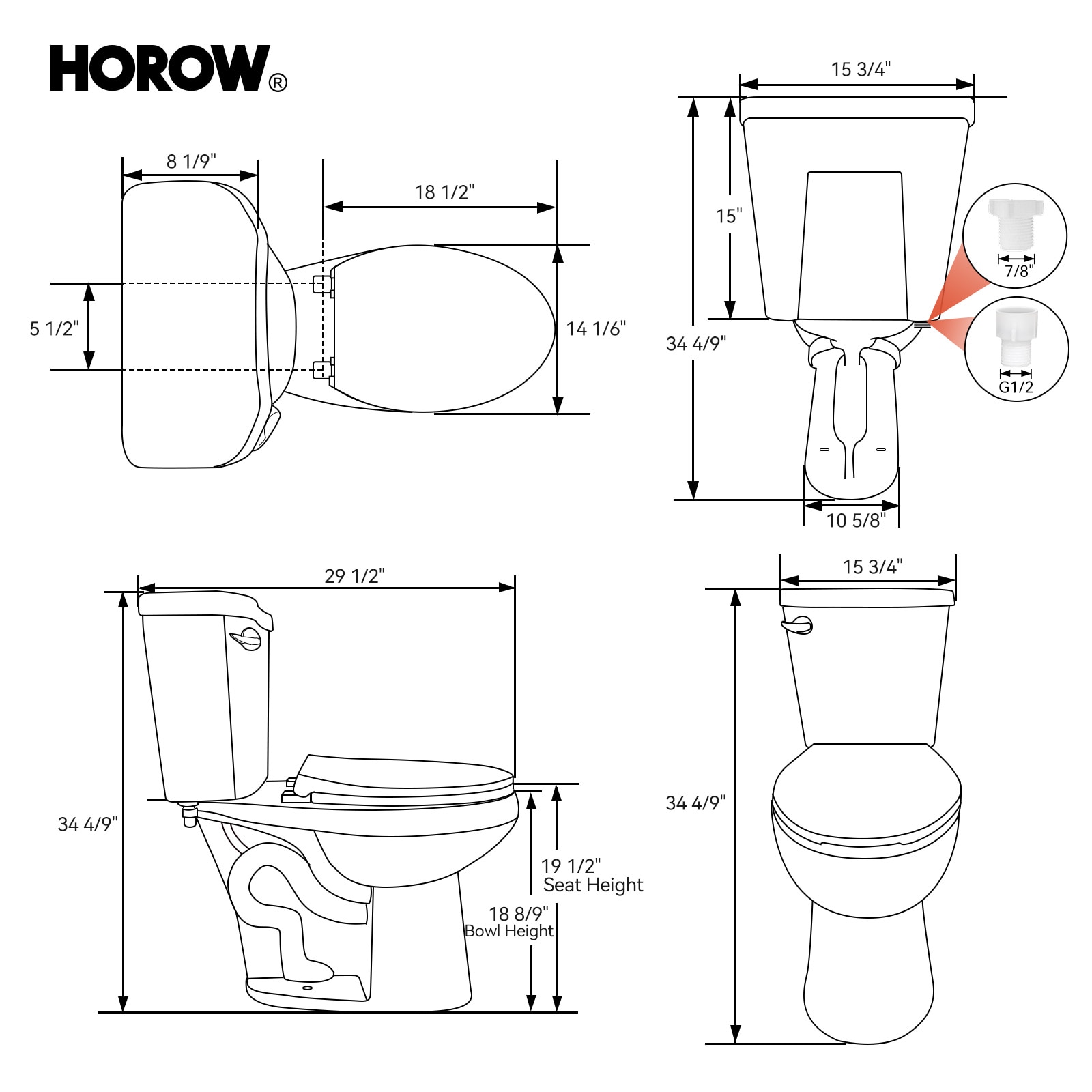 HOROW HR-E19S toilets - View #11