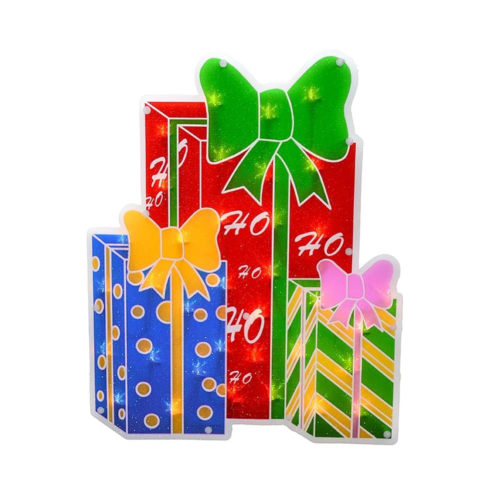 Christmas Gift Box Décor, 17 In - Christmas Night Inc.