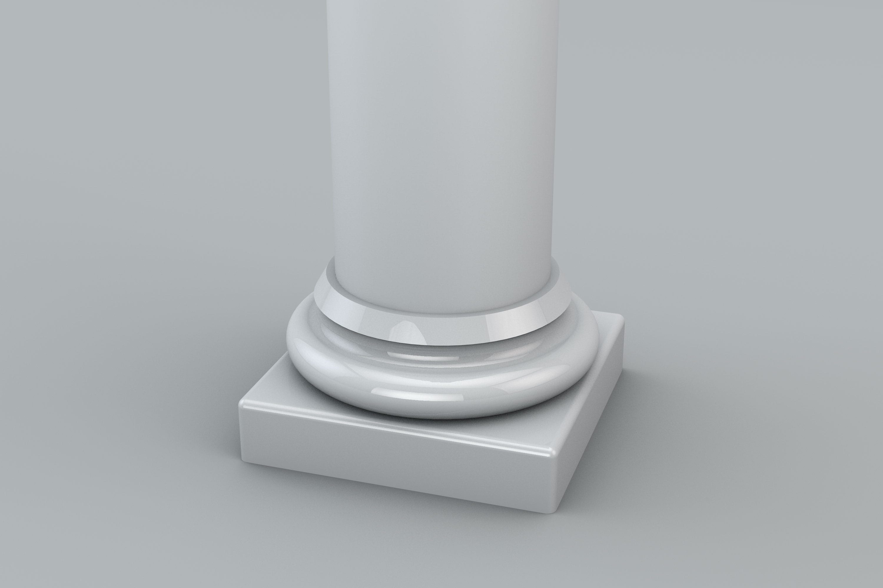 Providence White Vinyl Outdoor Lamp Post, 73.75" Tall