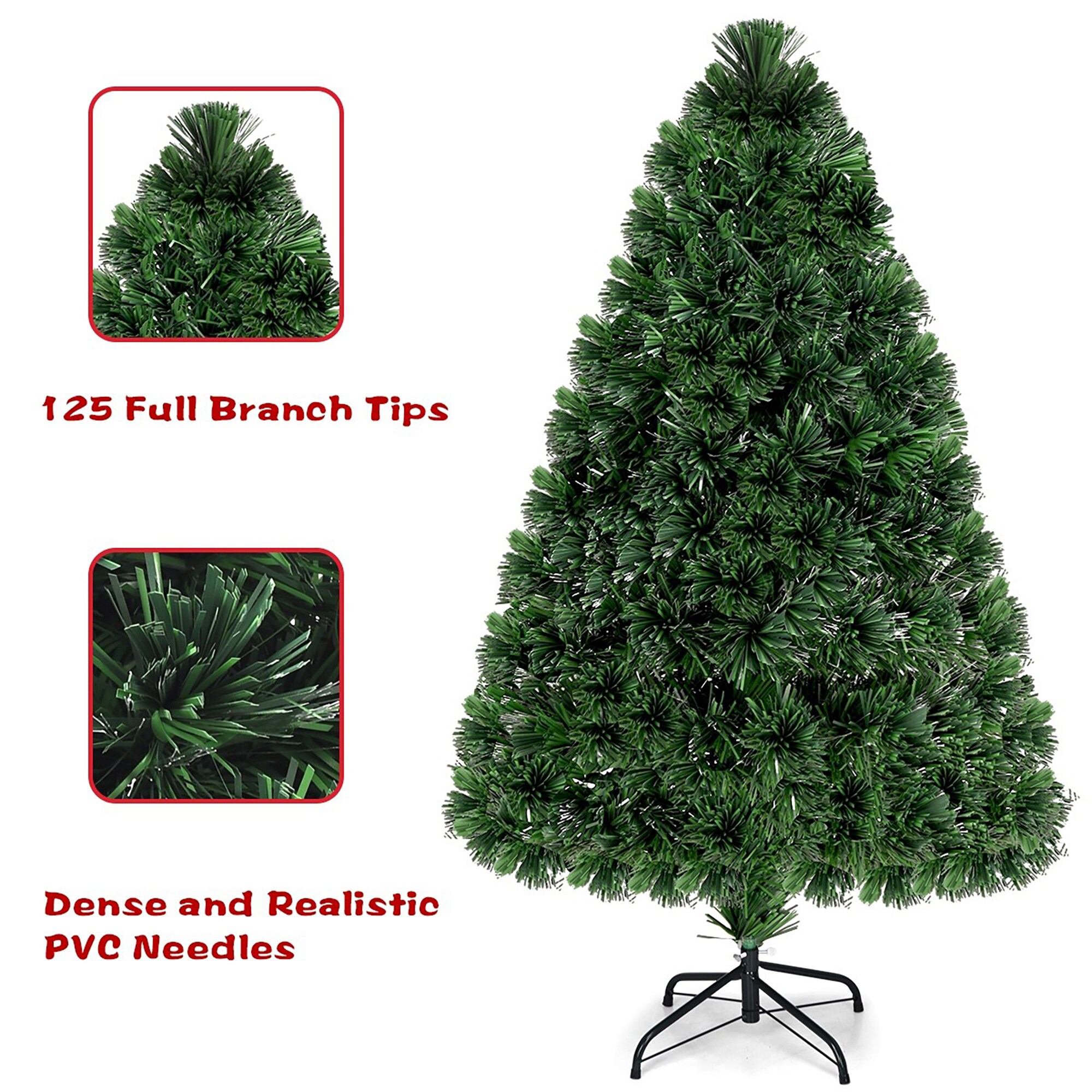 Forclover 4-ft Pre-lit Artificial Christmas Tree with LED Lights in the ...