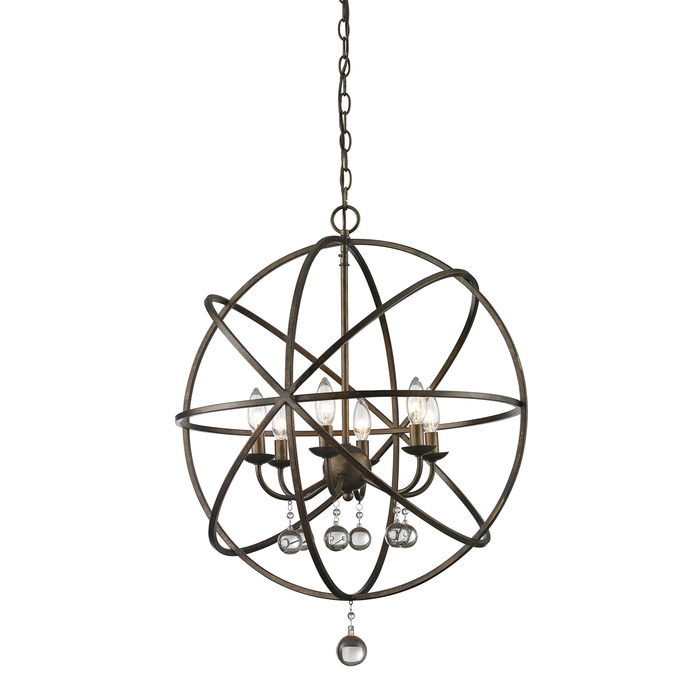 Z-Lite 416-24 Acadia 6 -Light Bronze Transitional For Use in Bedrooms, Dining Rooms, Foyers, Living Rooms Chandelier