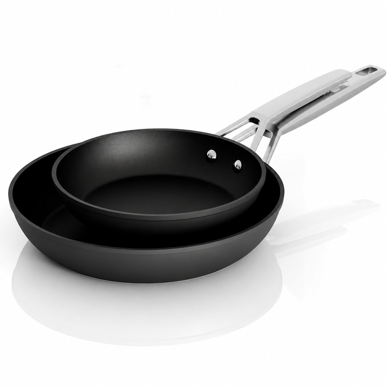 DHMHD  Non Stick Frying Pan Set 10 Inch and 12 Inch PFOA Free Non Toxic Skillet Set for Induction Ceramic and Gas Cooktops