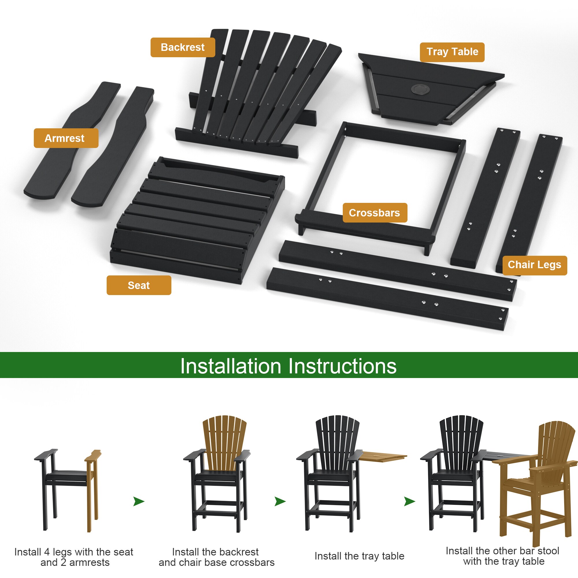 Upland BC-HE01-BK Patio-Chairs - View #10