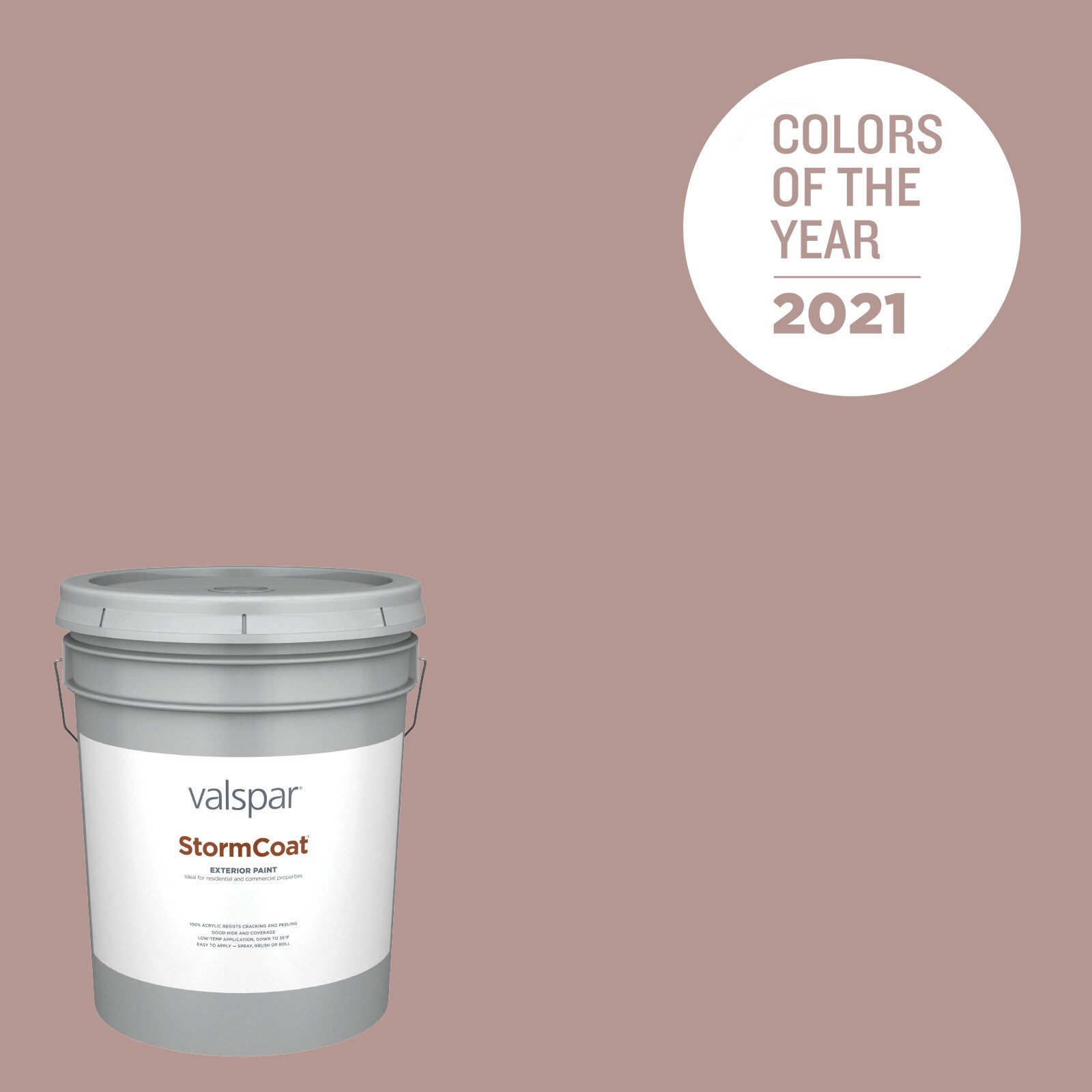 Valspar 1005-10A-147196 Storm Coat Satin Cherry Taupe 1005-10A Latex Exterior ( 5-gallon )
