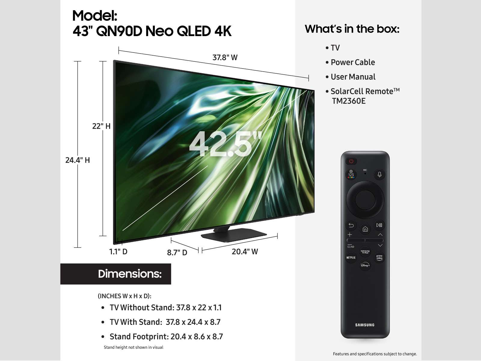 Samsung QN43QN90DAFXZA tvs - View #5