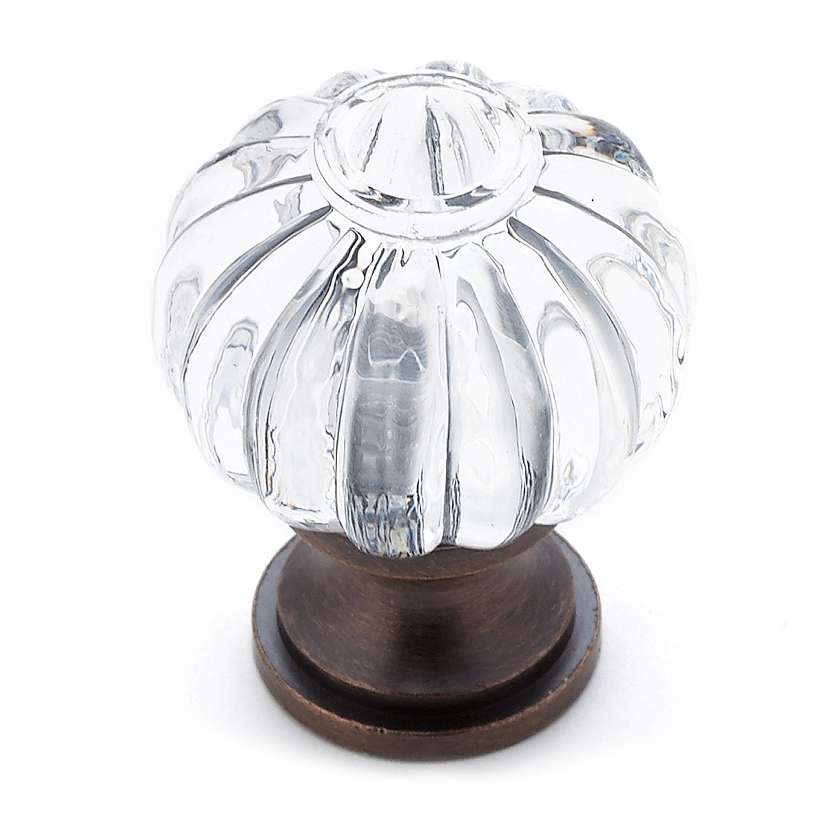 Richelieu BP4035BORB11 Montreuil 1-1/8-in Brushed Oil-Rubbed Bronze and Clear Novelty Modern Cabinet Knob
