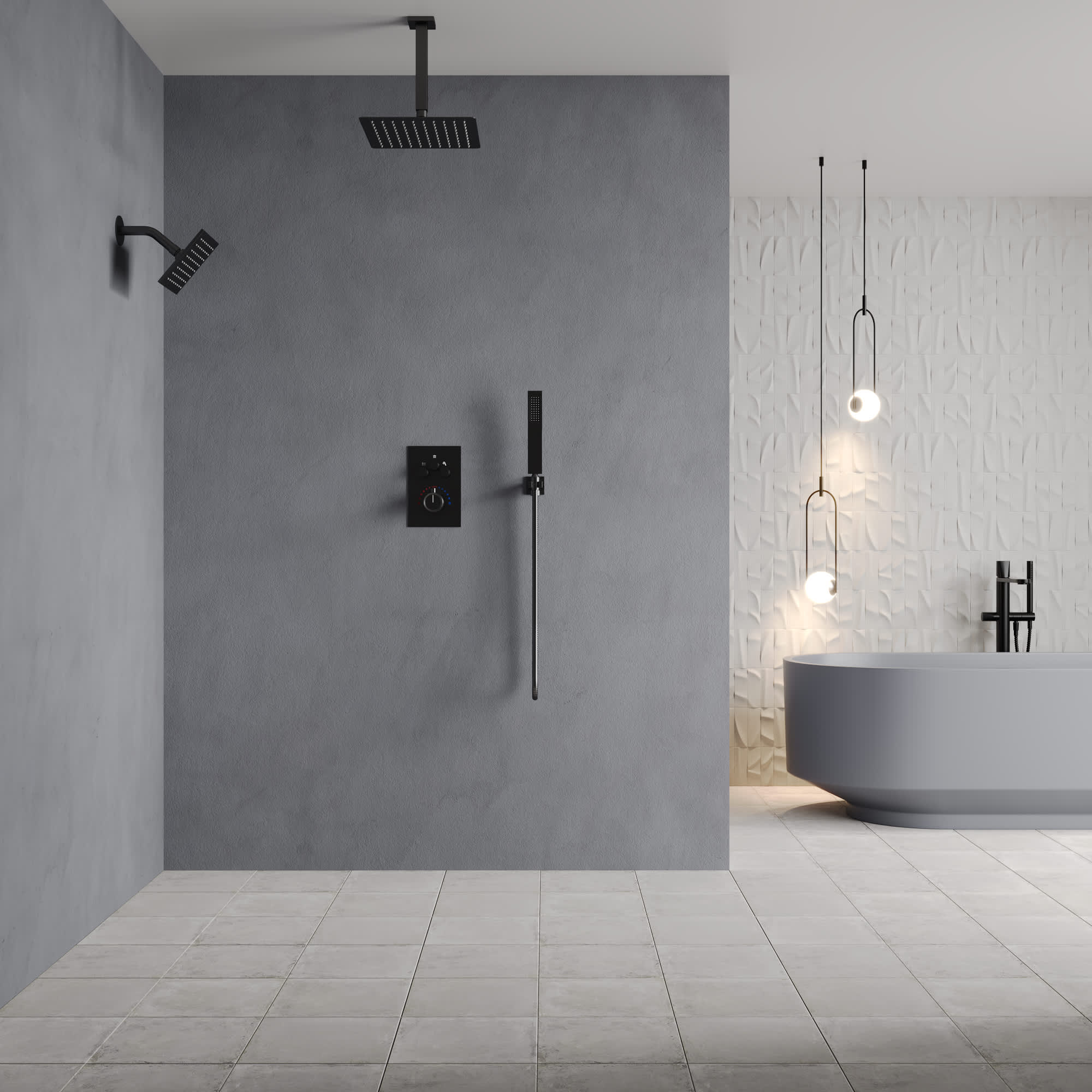 EVERSTEIN SFS1007-BK12 Tub-Shower-Faucets - View #3