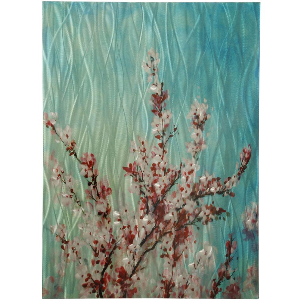 StyleCraft Home Collection WI52417DS 40-in H x 30-in W Floral Metal Print
