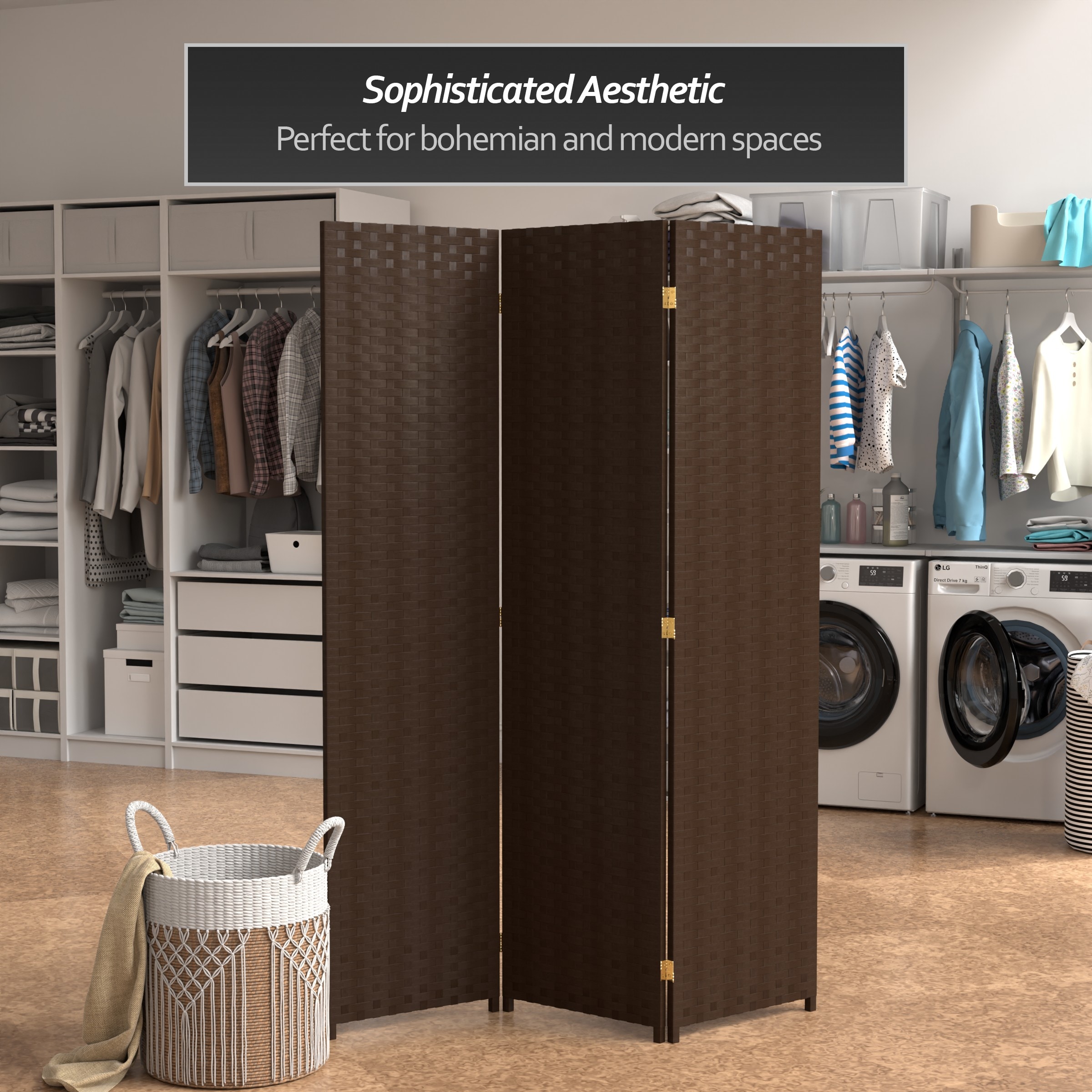 Oriental Furniture SSFIBER-3P-DMOC Indoor-Privacy-Screens - View #4