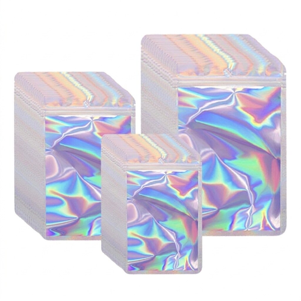 Aoibox 300 Pack Resealable Mylar Bags with Window Smell Proof Food Storage Pouches in 3 Sizes 3 x 4 7 4 x 6 #LABNKM6K