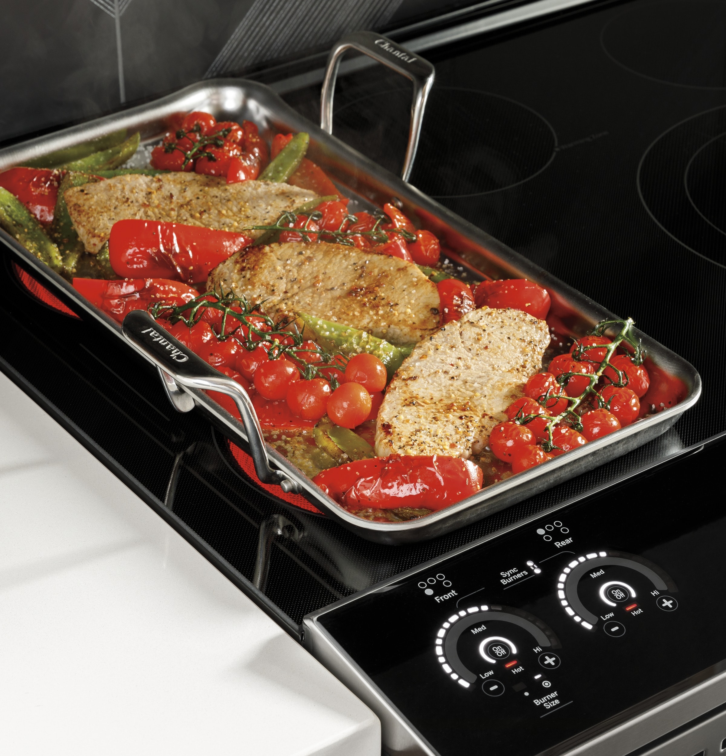 GE's touch-savvy induction cooktops double as griddles and sous vides