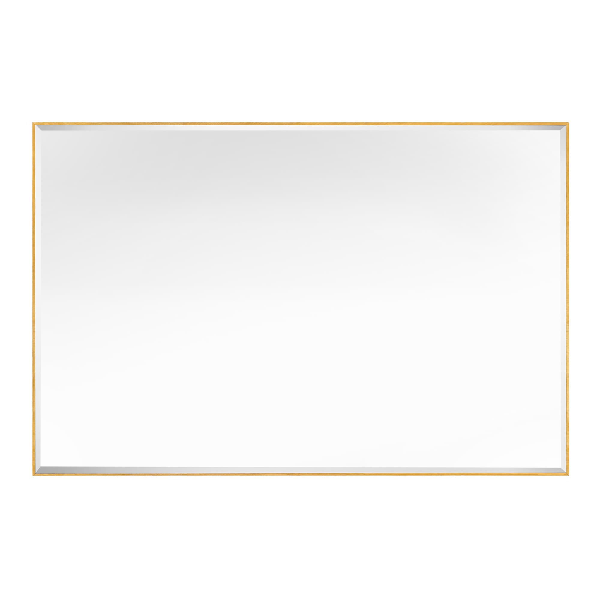 GETLEDEL MR-4610BS 40-in x 27-in Framed Rectangle Tilting Bathroom Vanity Mirror ( Gold )